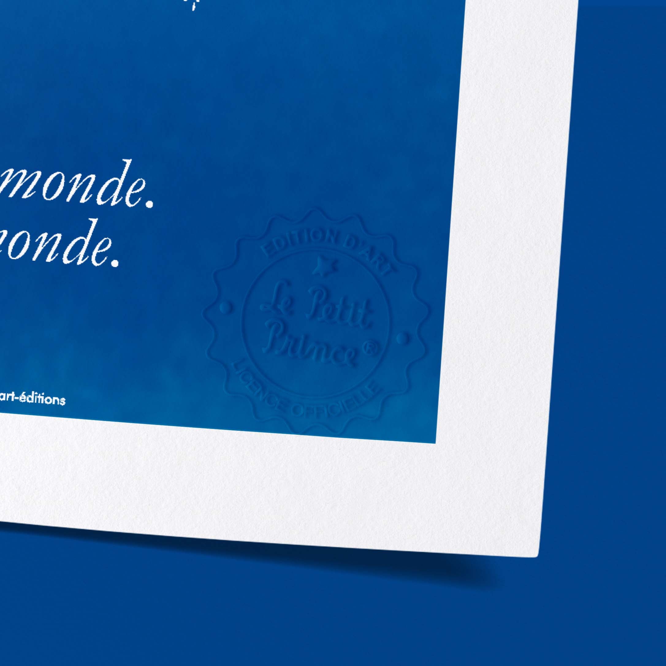 Affiche Le petit prince - Collection Bleu Blanc Prince Renard-oneart.fr
