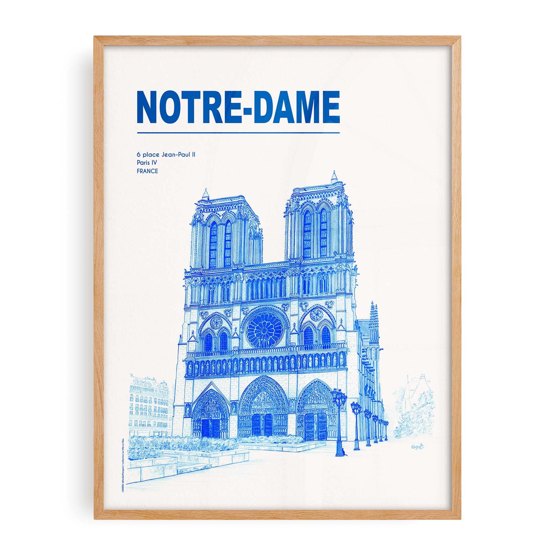 Affiche La Ville en Bleu - Paris - Notre-Dame
