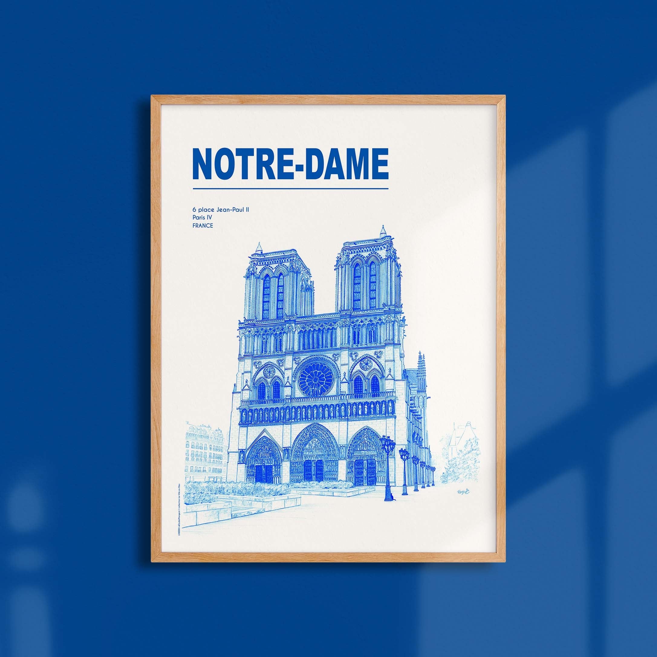 Affiche La Ville en Bleu - Paris - Notre-Dame