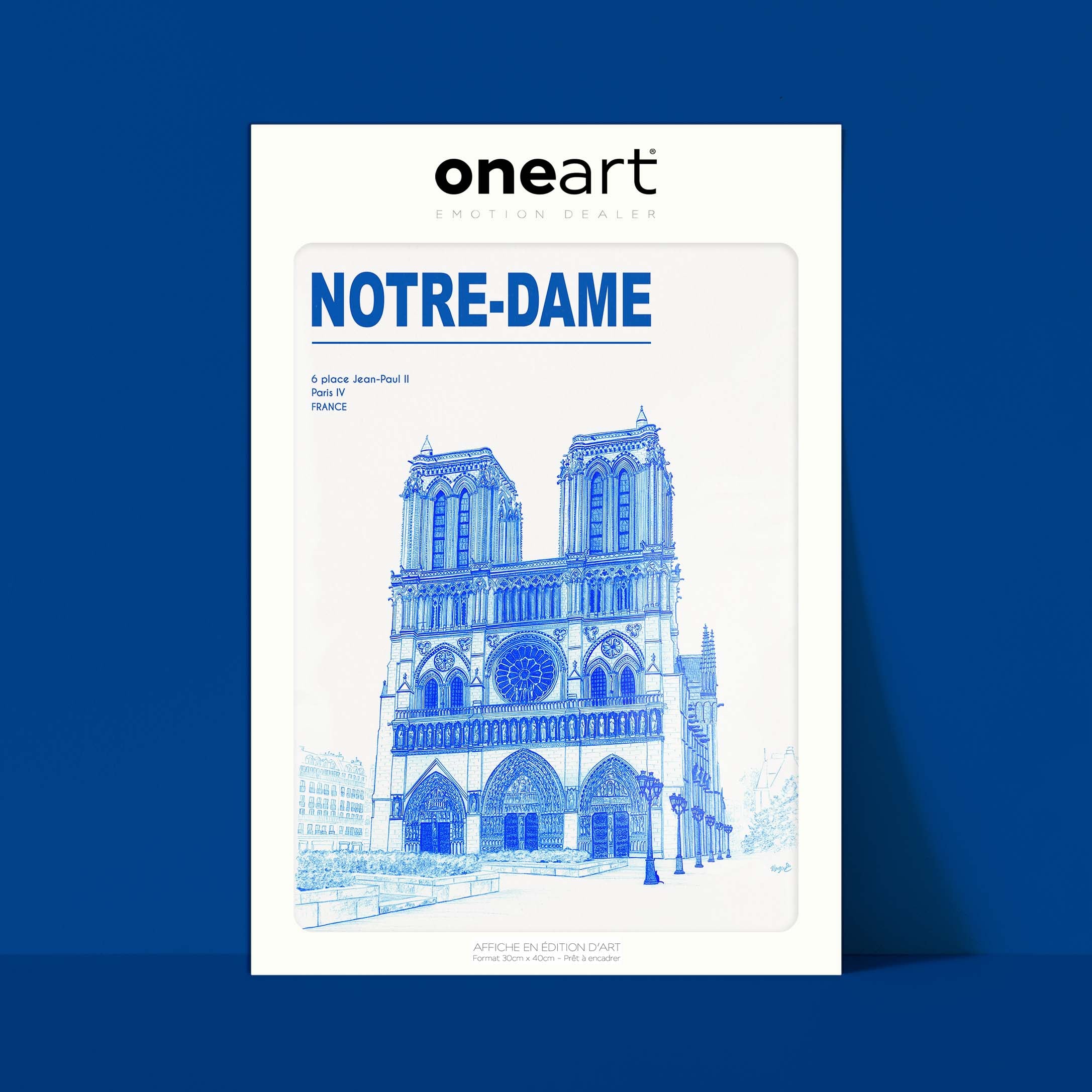 Affiche La Ville en Bleu - Paris - Notre-Dame