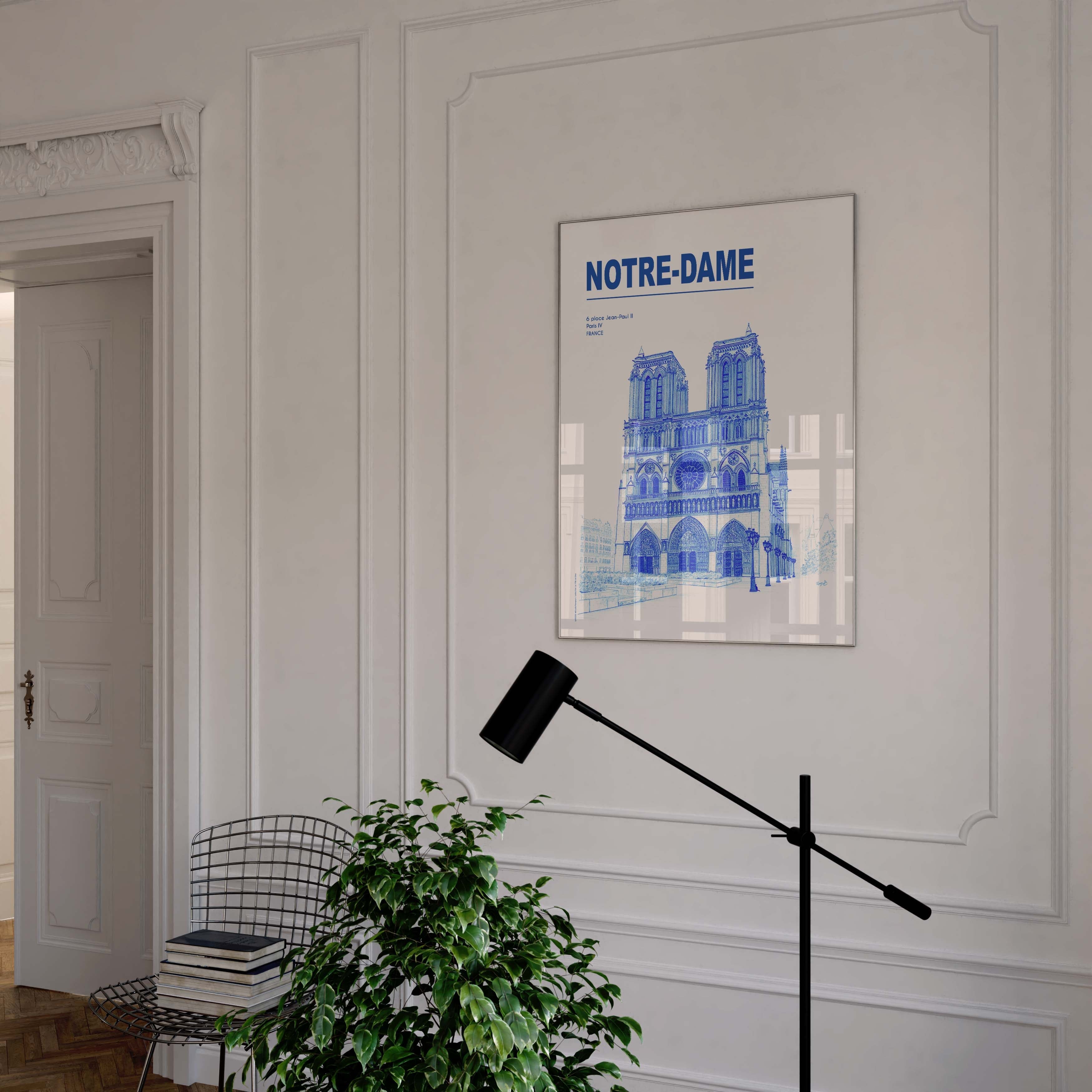 Affiche La Ville en Bleu - Paris - Notre-Dame