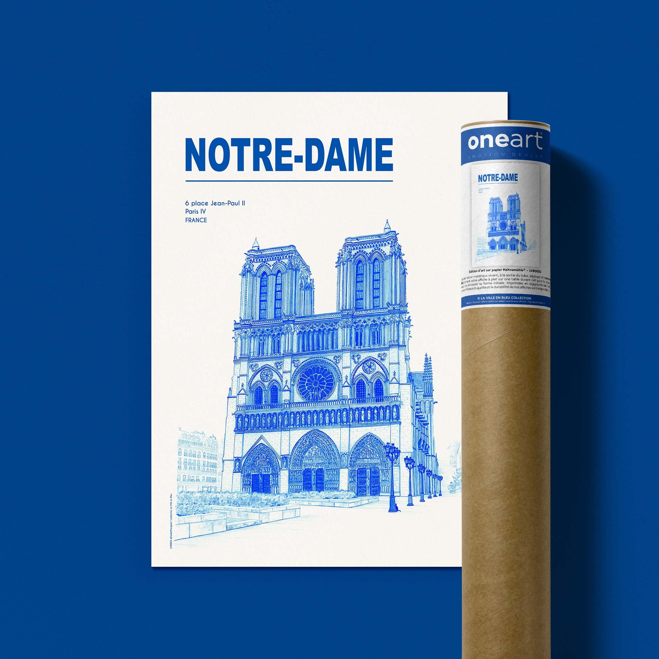 Affiche La Ville en Bleu - Paris - Notre-Dame