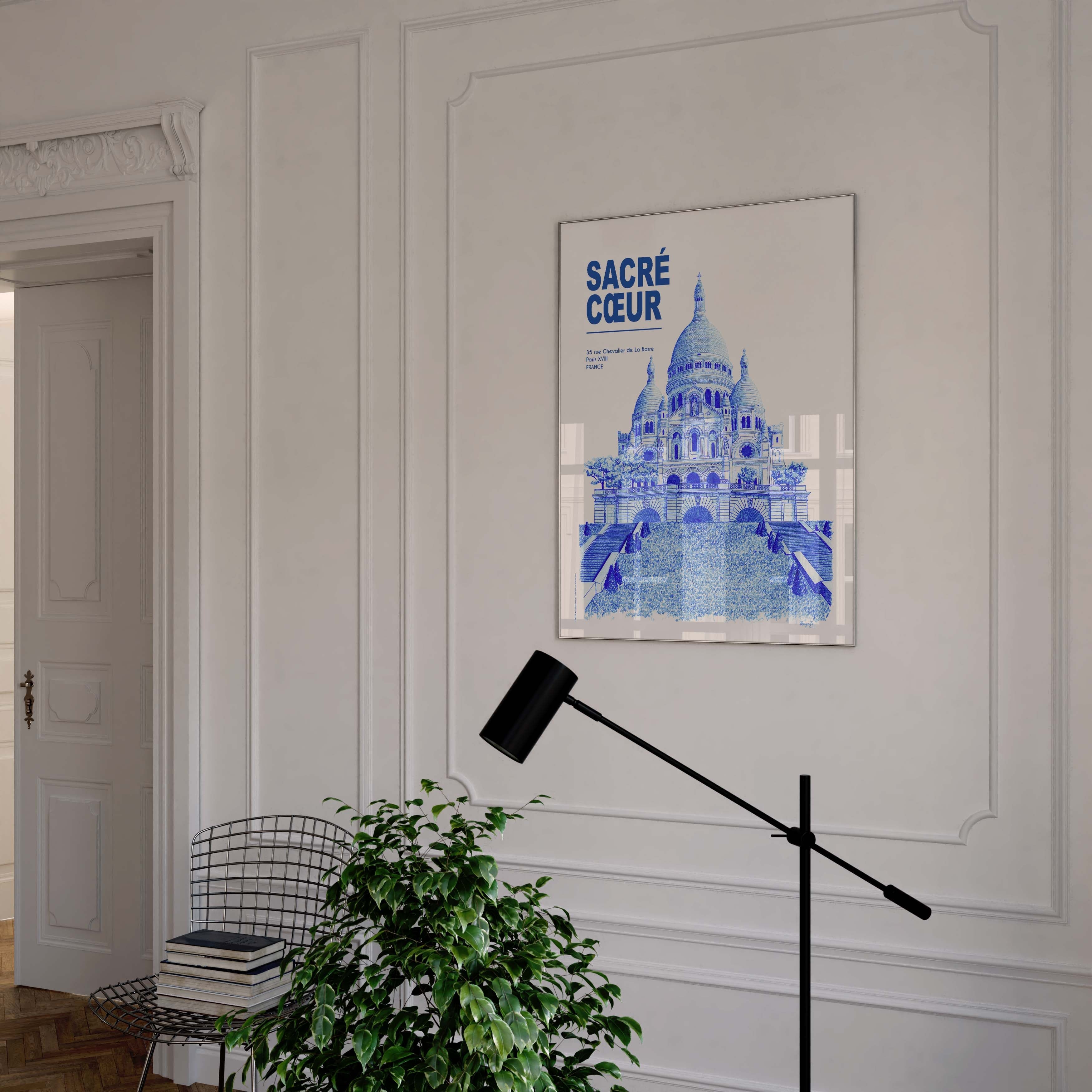 Poster The City in Blue - Paris - Sacré Cœur