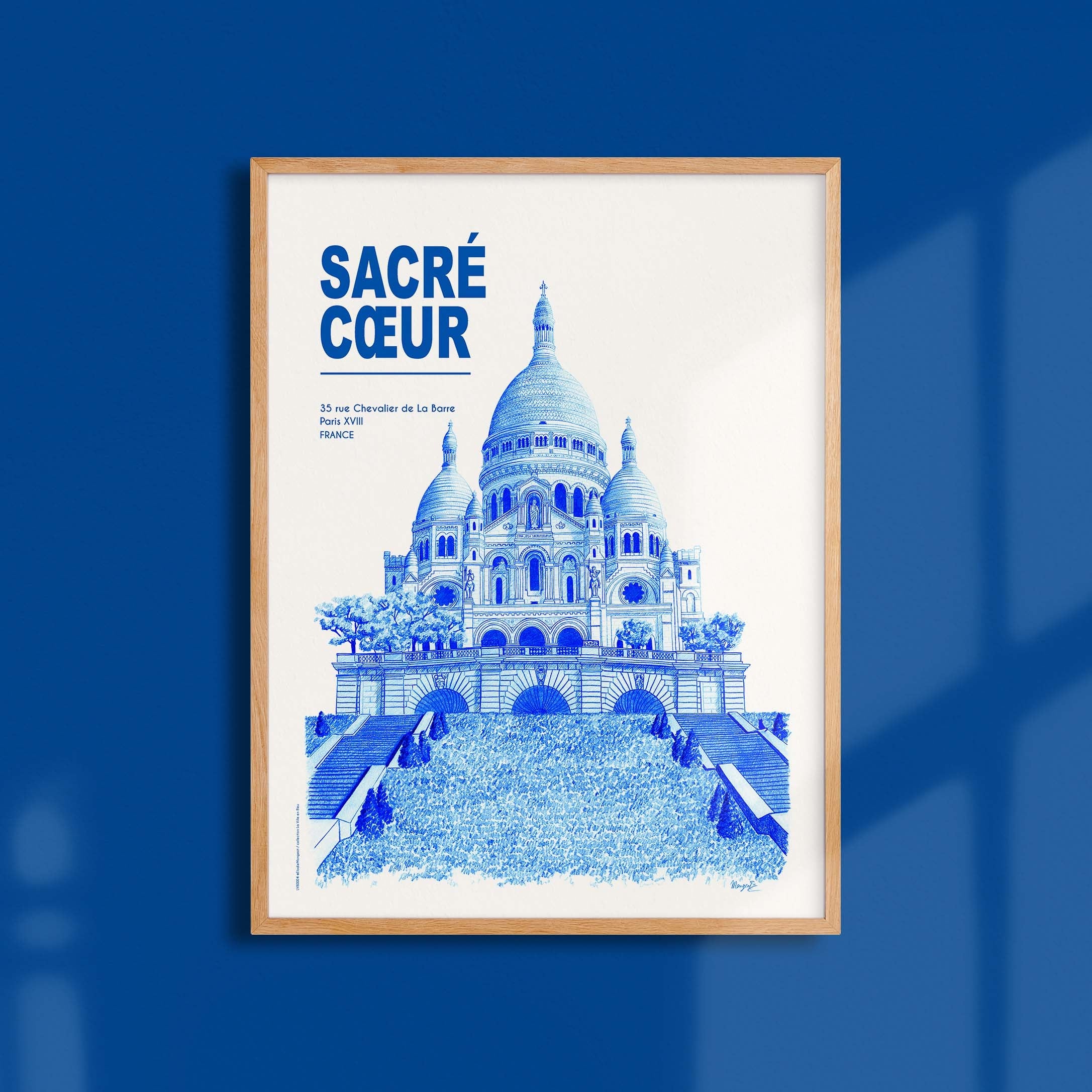 Poster The City in Blue - Paris - Sacré Cœur