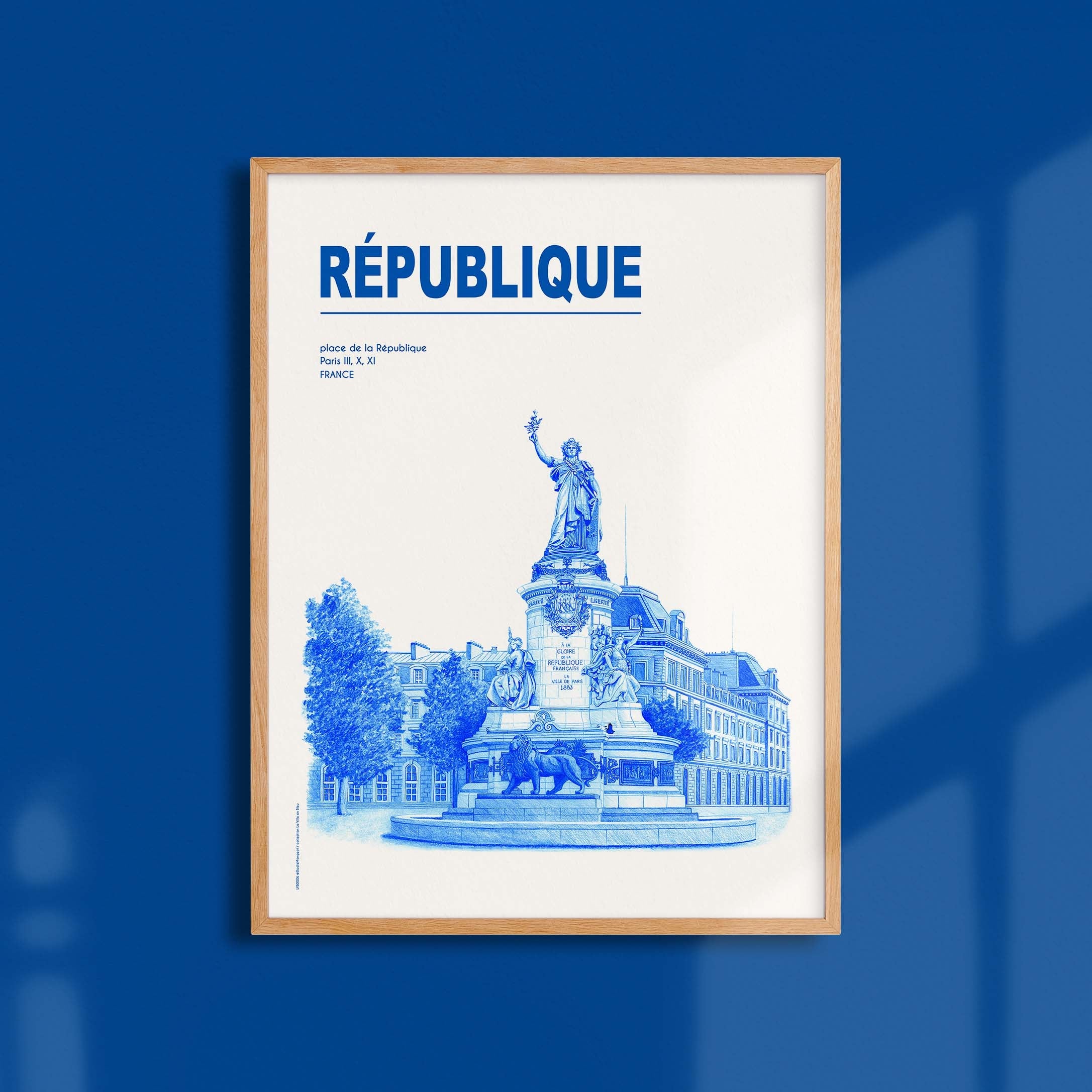 Affiche La Ville en Bleu - Paris - République