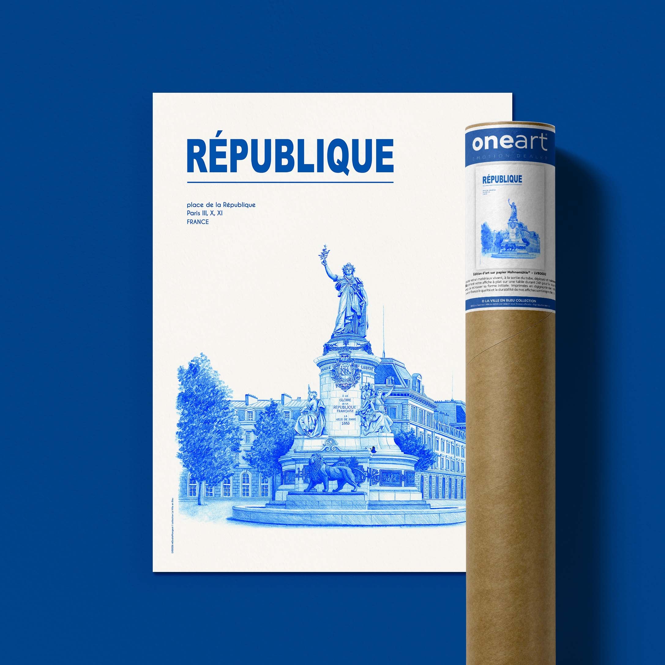 Affiche La Ville en Bleu - Paris - République