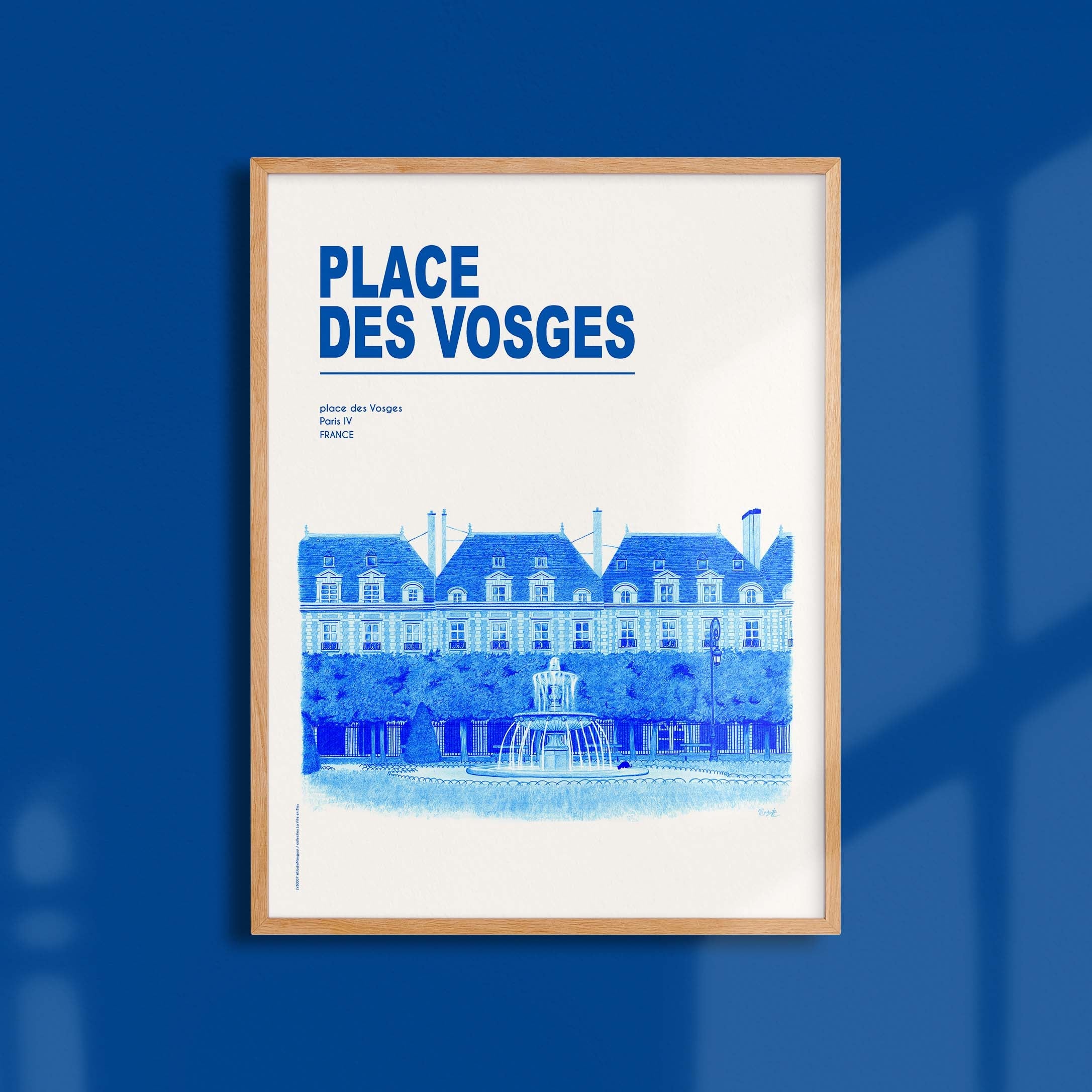Affiche La Ville en Bleu - Paris - Place des Vosges
