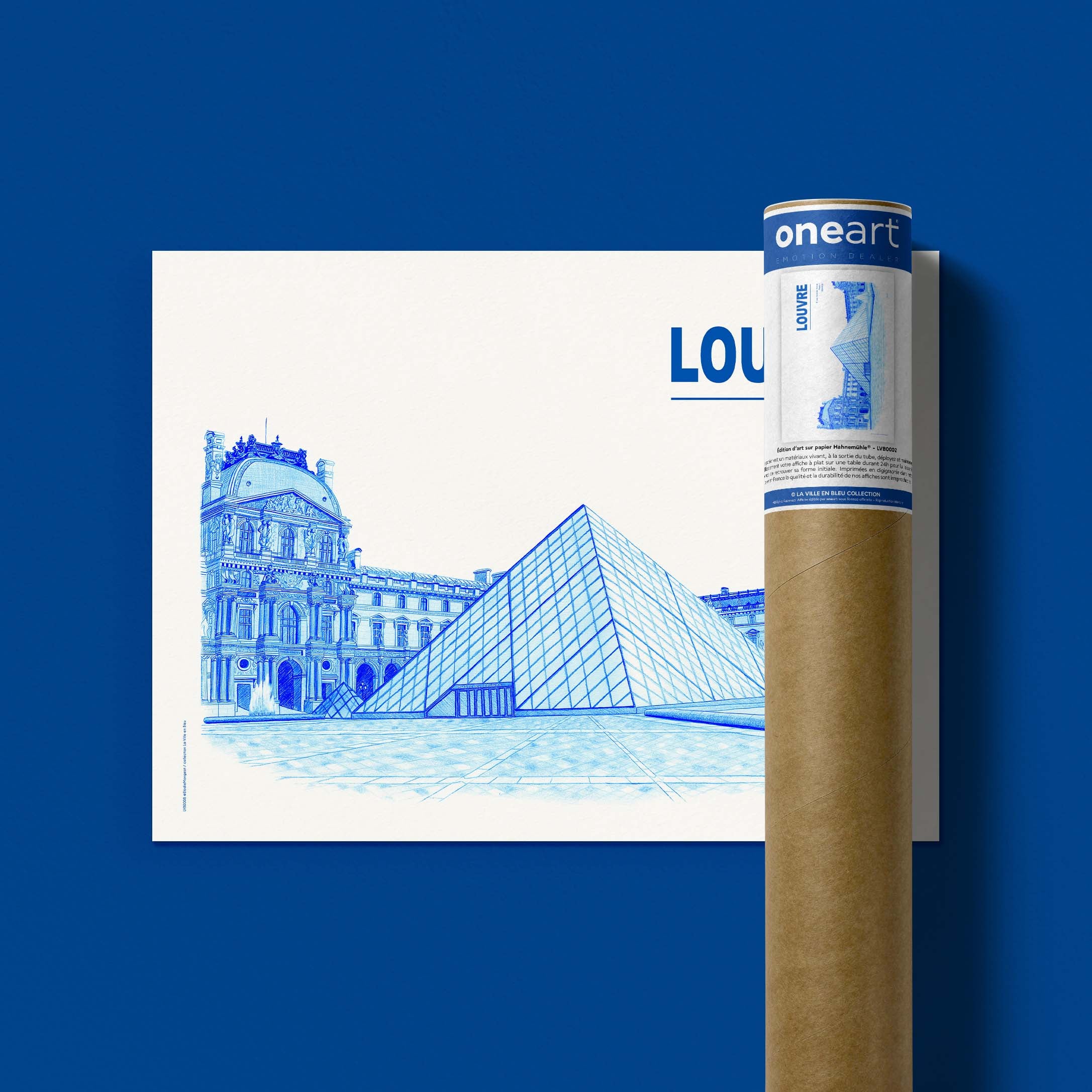 Affiche La Ville en Bleu - Paris - Louvre