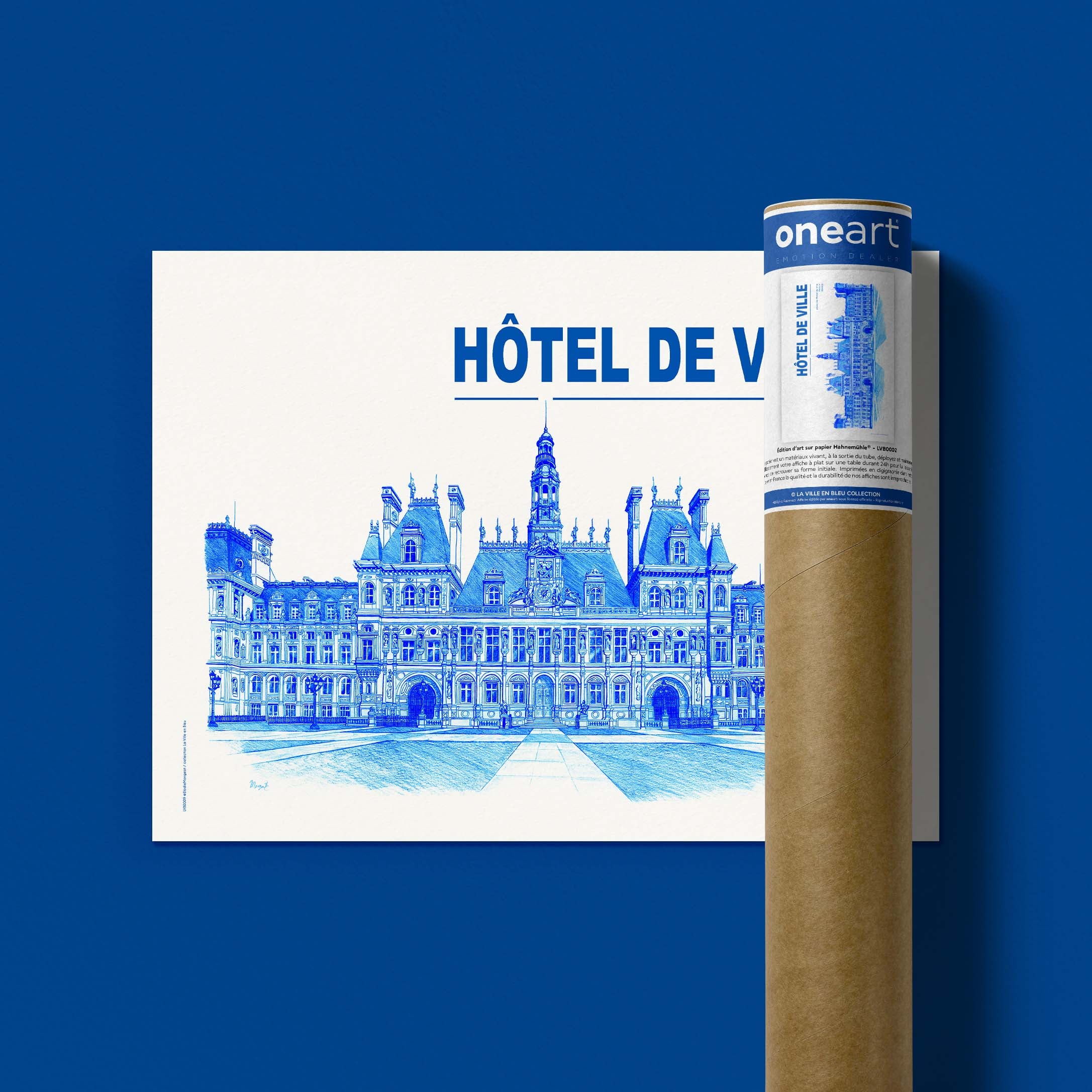 Affiche La Ville en Bleu - Paris - Hôtel de Ville