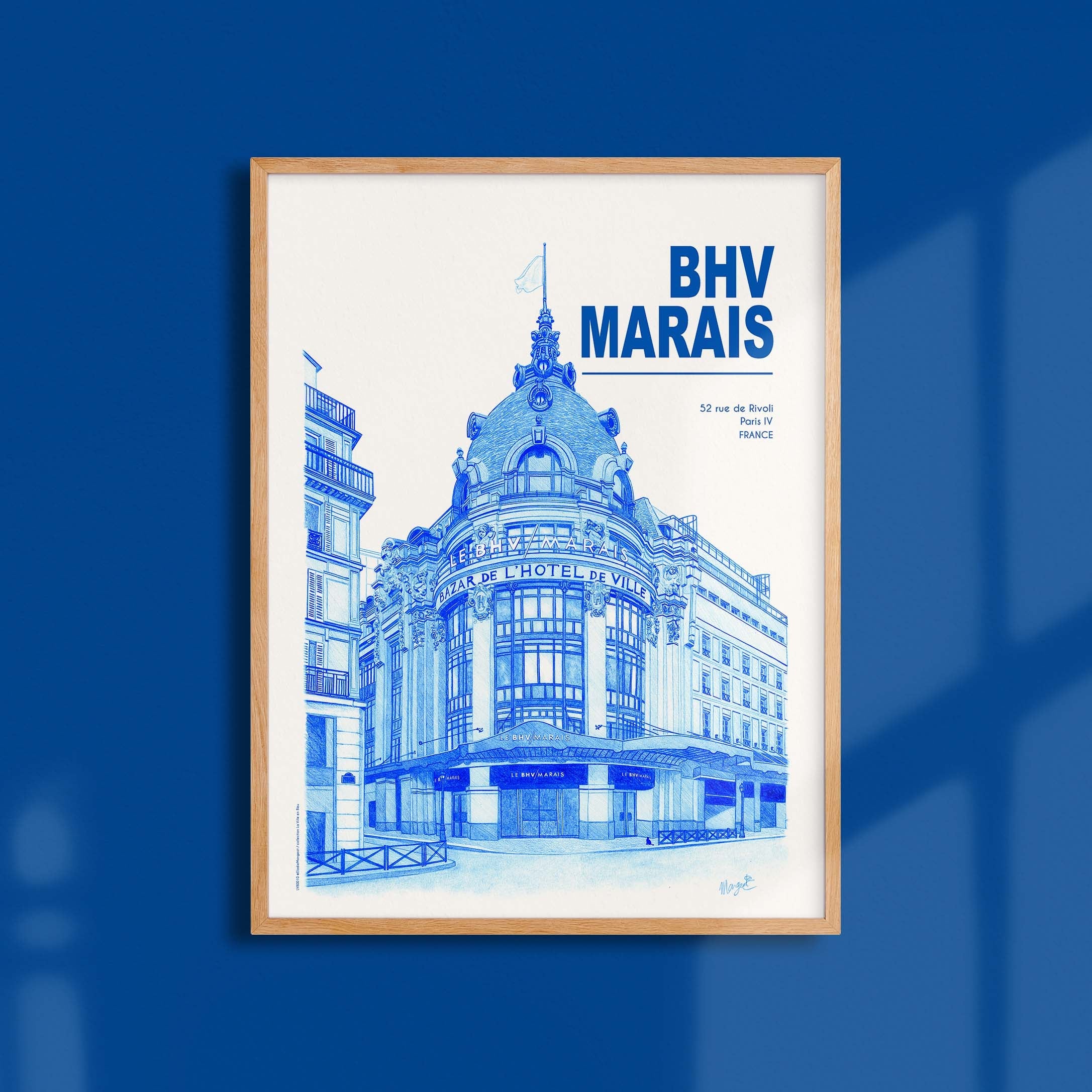 Poster The City in Blue - Paris - City Hall Bazaar