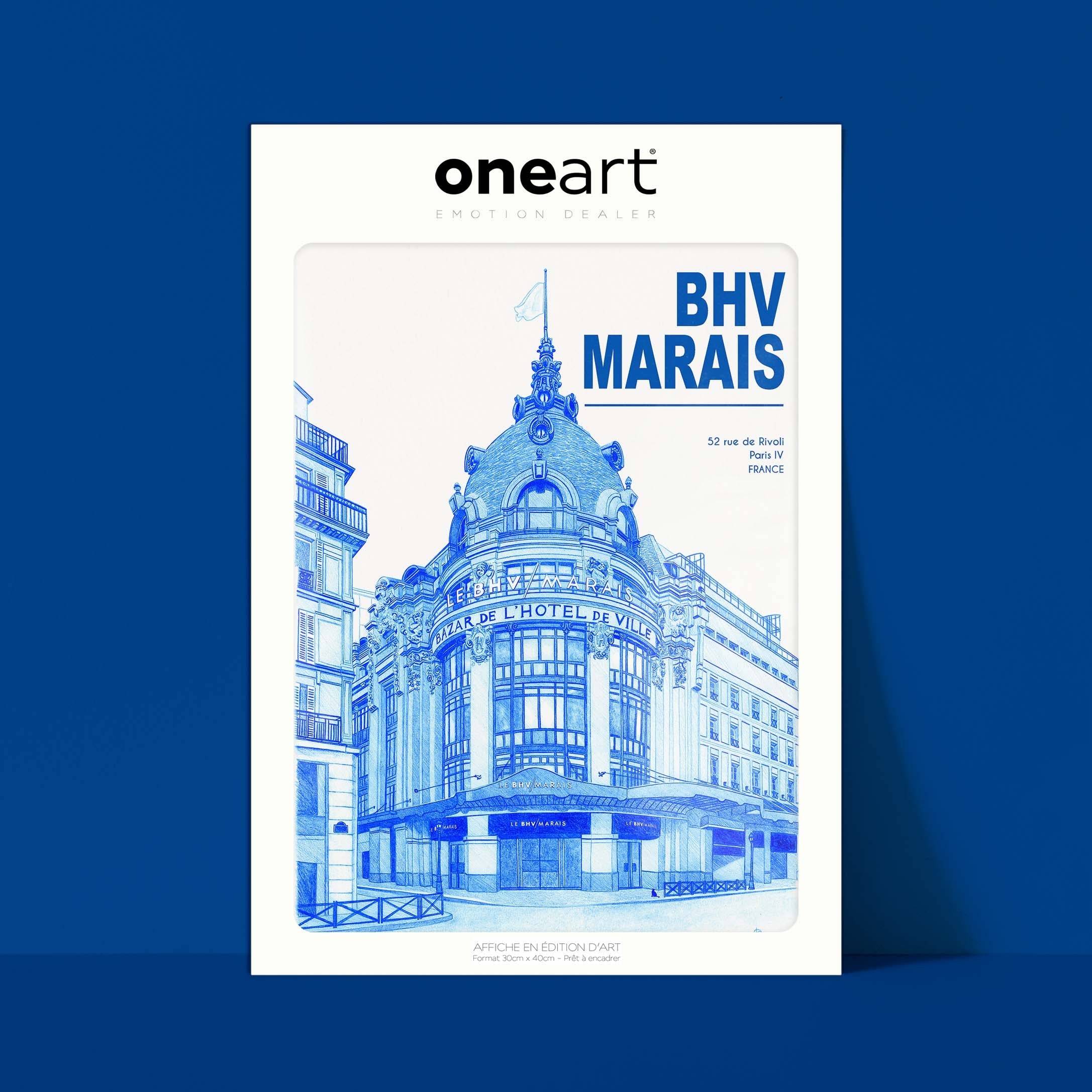 Affiche "Les Imparfaits" La Ville en Bleu - Paris - Bazar de l'Hôtel de Ville