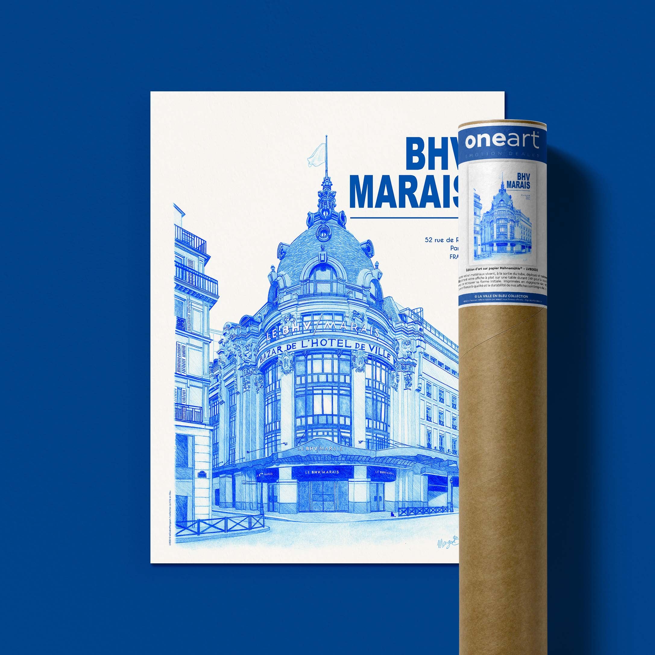 Poster The City in Blue - Paris - City Hall Bazaar