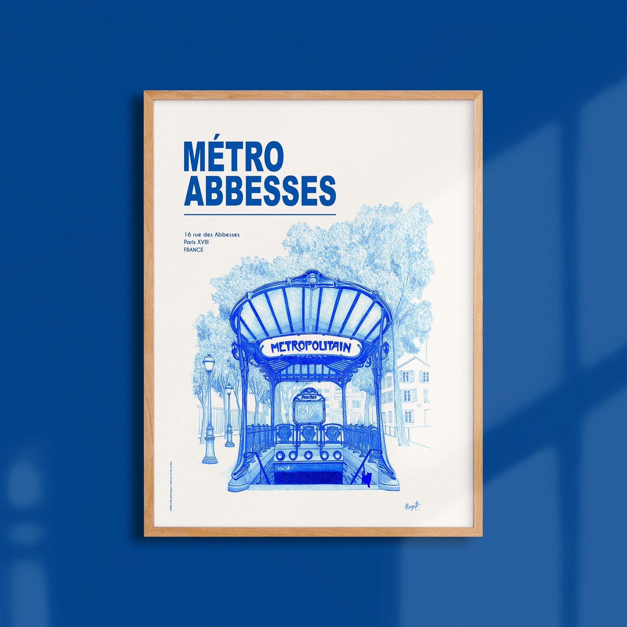 Affiche "Les Imparfaits" La Ville en Bleu - Paris - Métro Abbesses