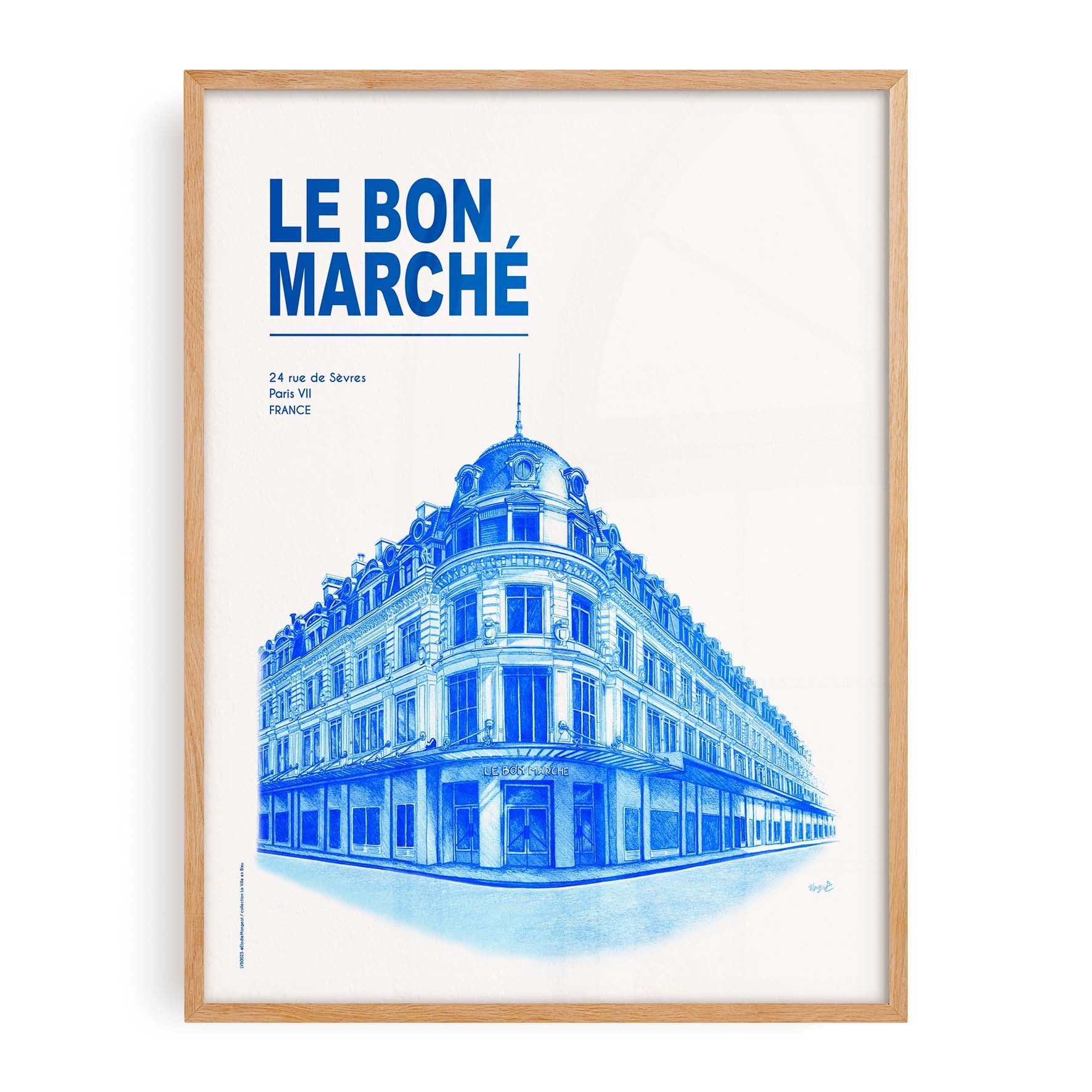 Affiche La Ville en Bleu - Paris - Le Bon Marché