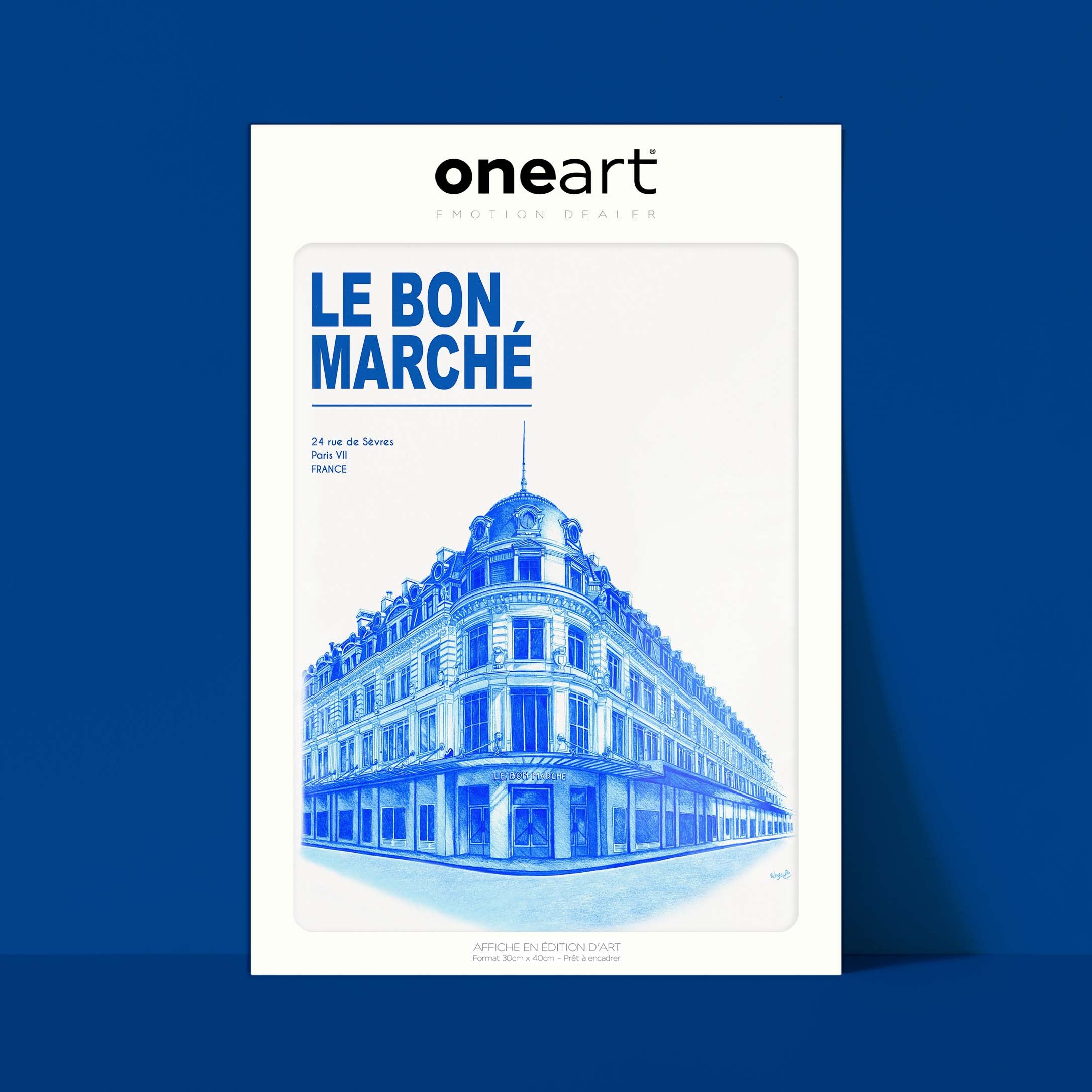 Affiche La Ville en Bleu - Paris - Le Bon Marché