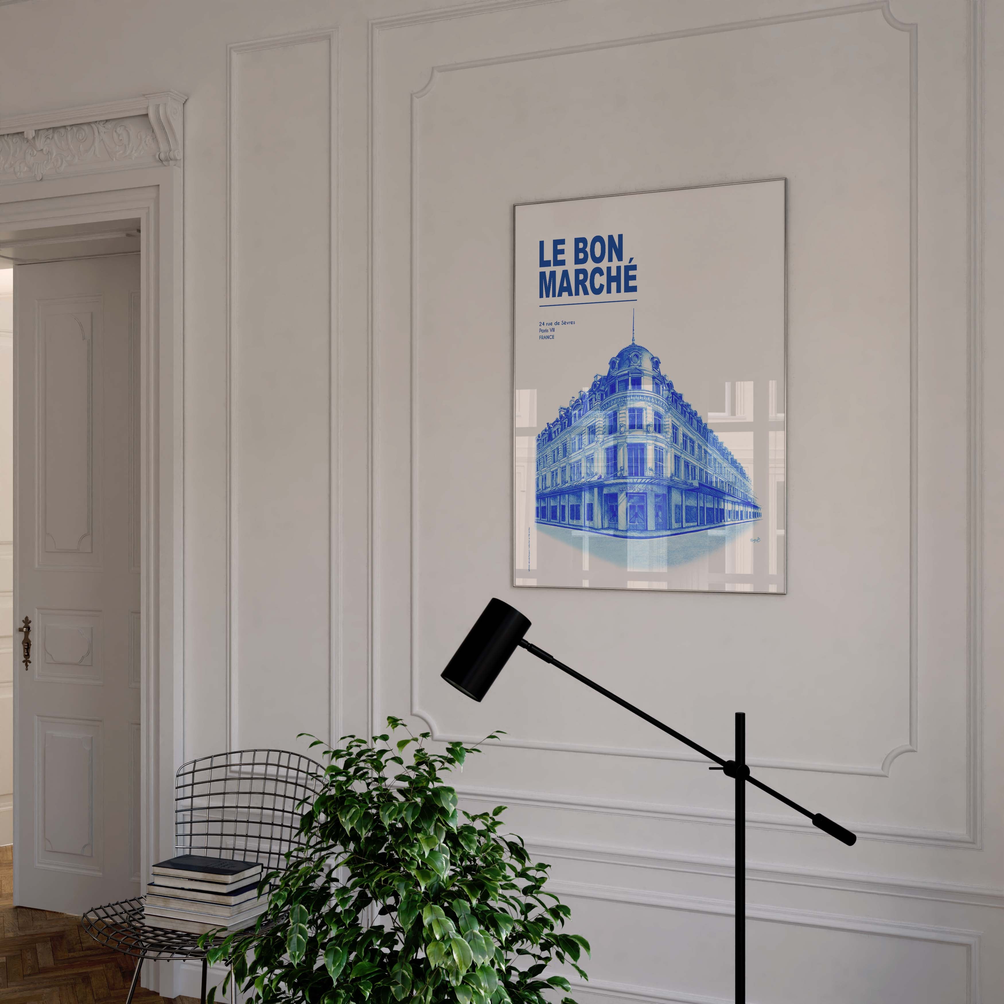 Affiche La Ville en Bleu - Paris - Le Bon Marché