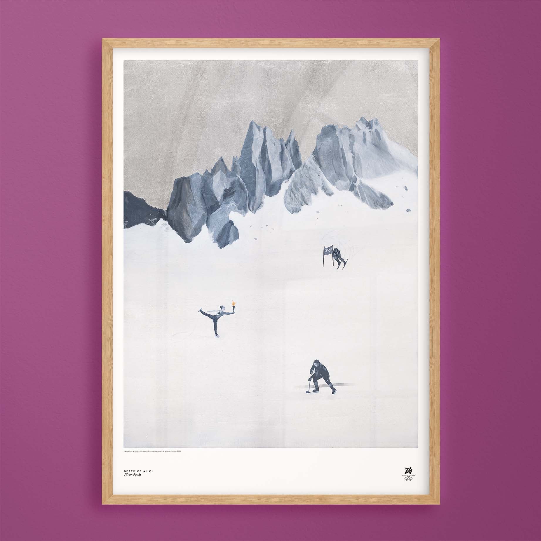 Affiche artistique Milano Cortina 2026 pour les Jeux Olympiques, Olympic Art Poster par Beatrice Alici