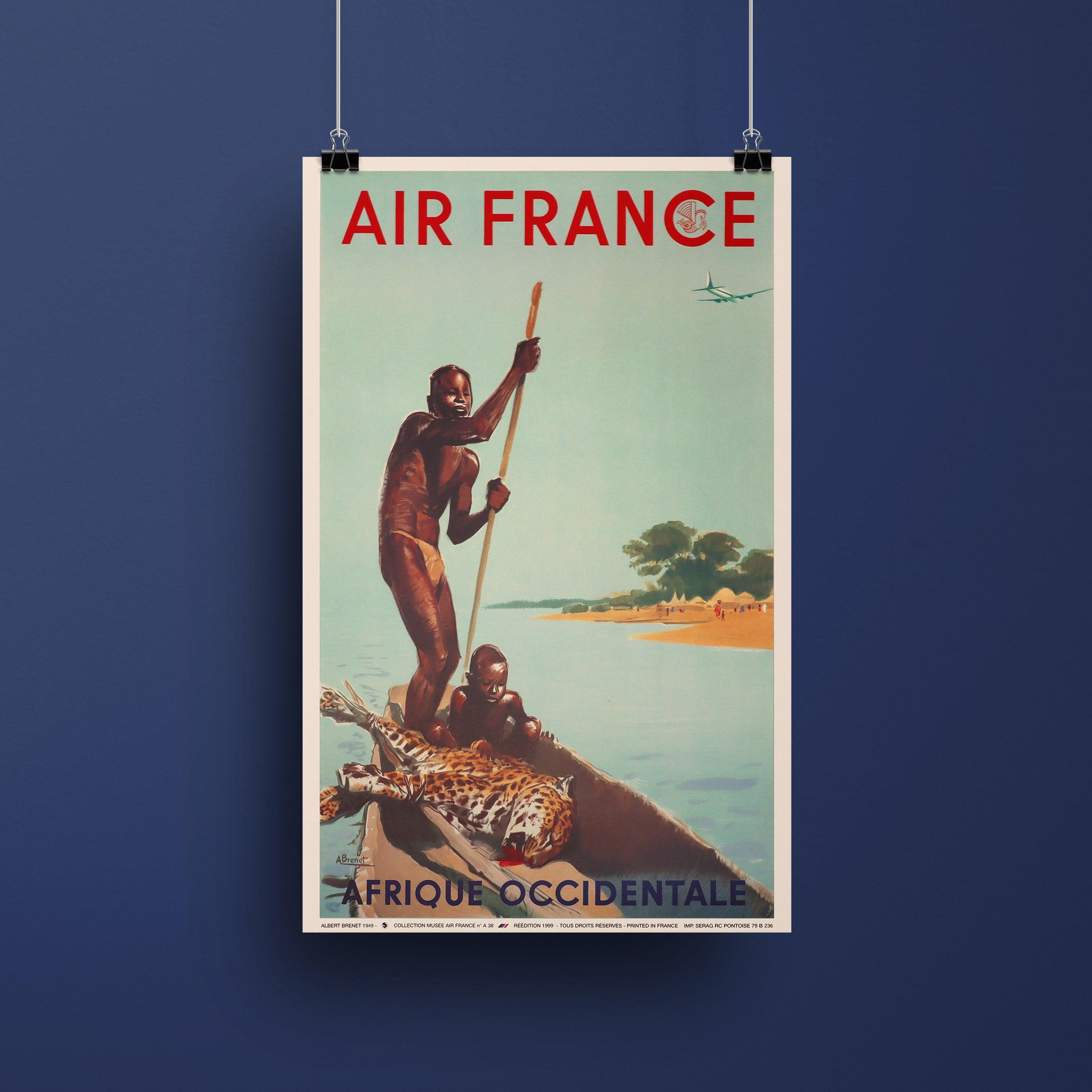 Affiche d'agence Air France - Afrique occidentale-oneart.fr