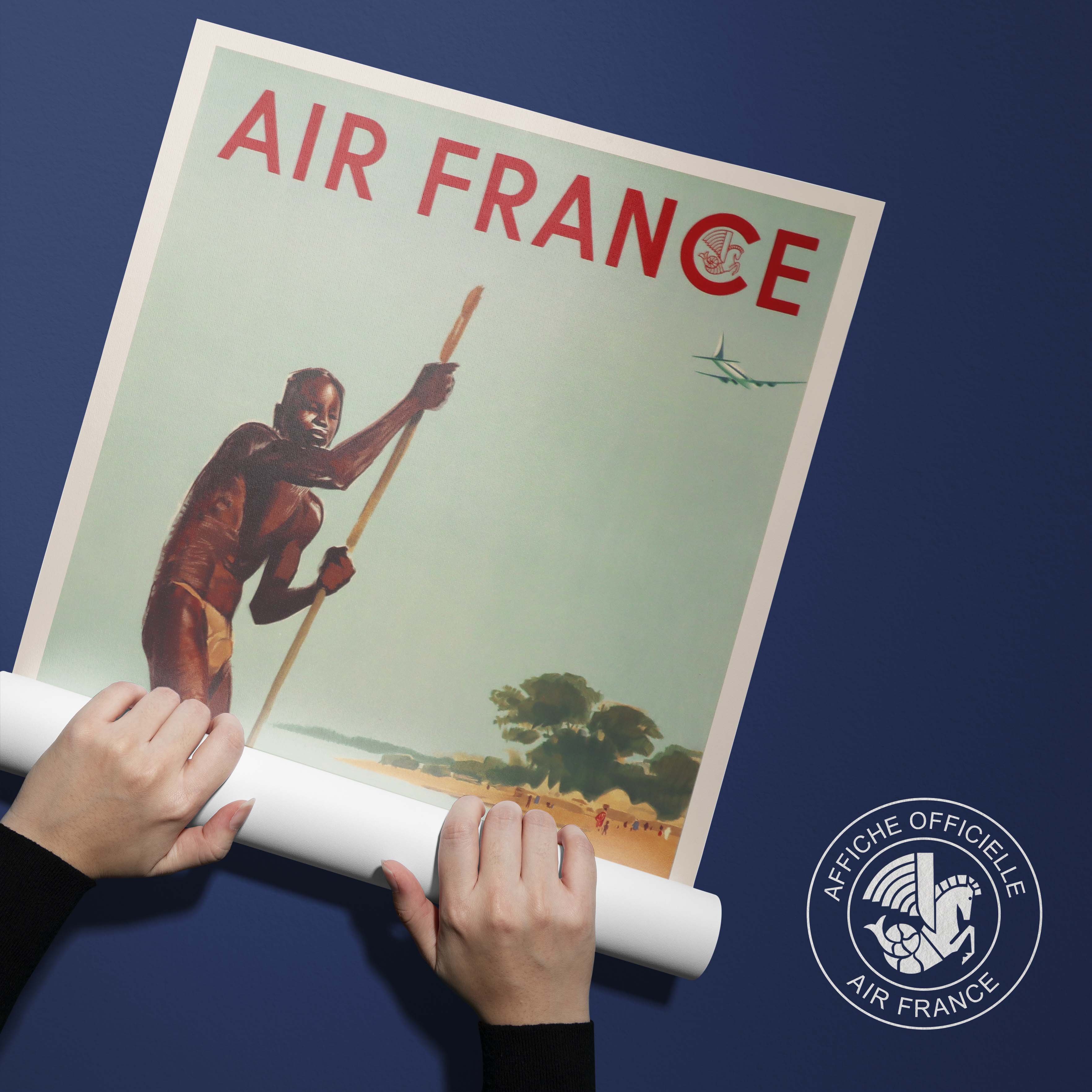 Affiche d'agence Air France - Afrique occidentale-oneart.fr