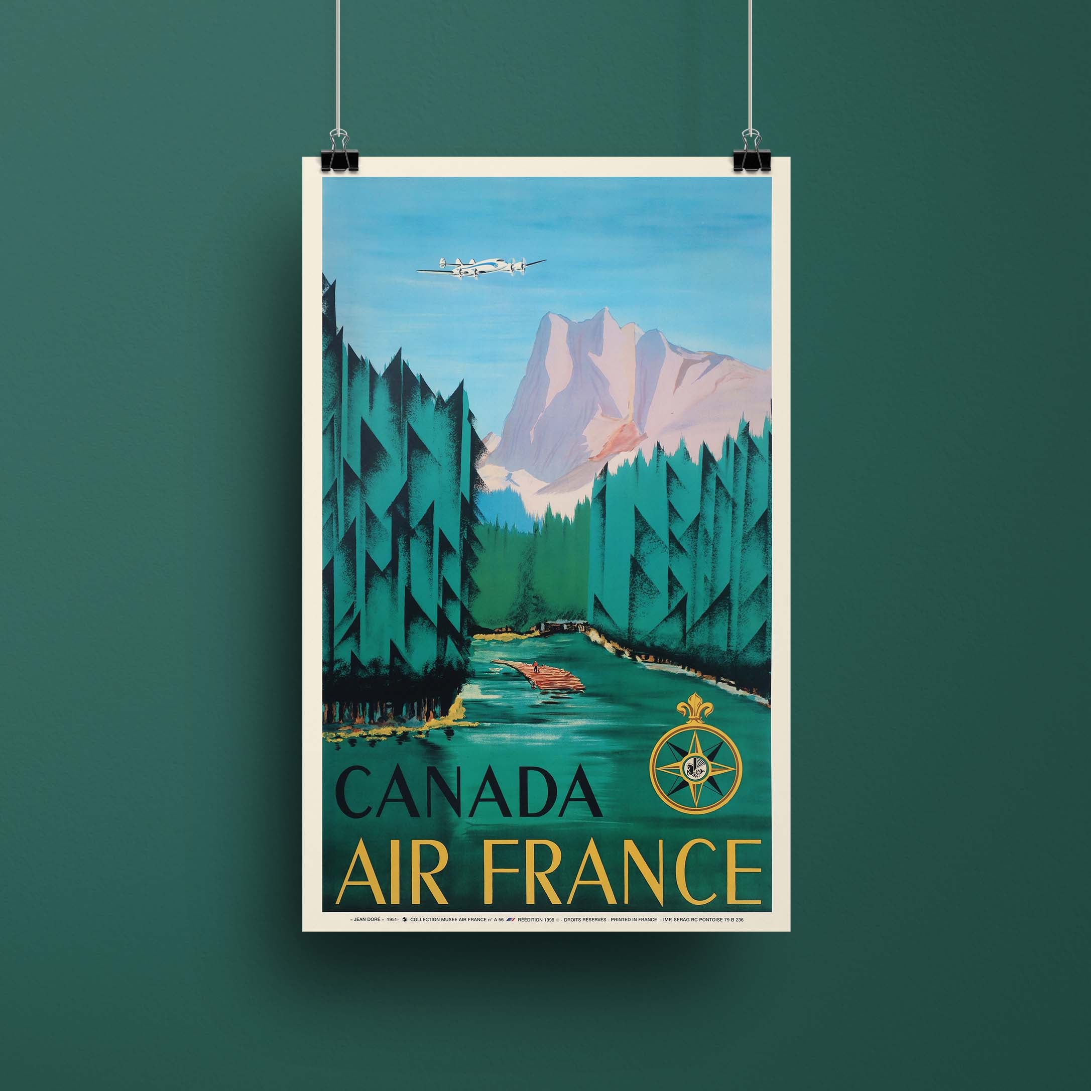 Affiche d'agence Air France - Canada-oneart.fr