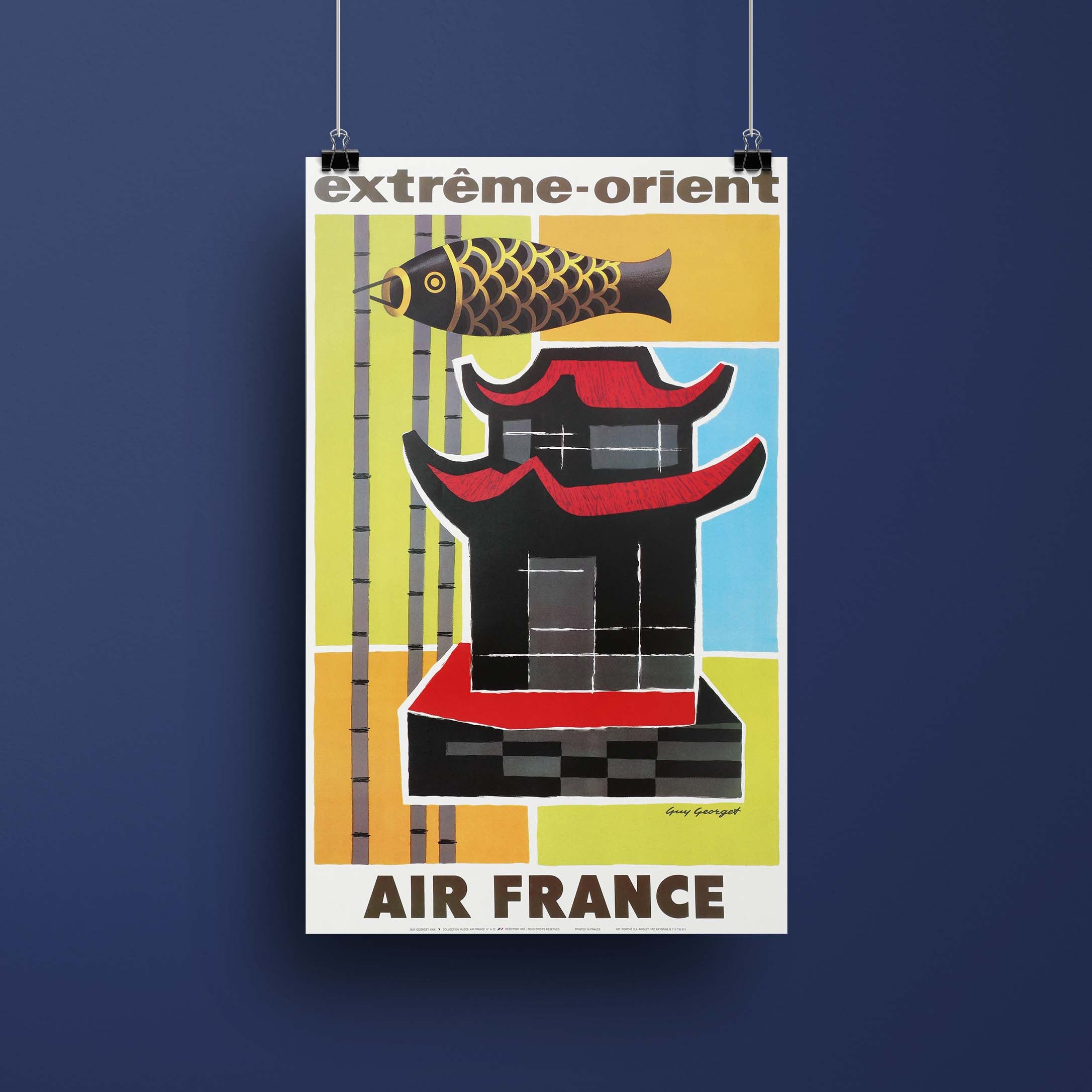 Affiche d'agence Air France - Extrême orient-oneart.fr