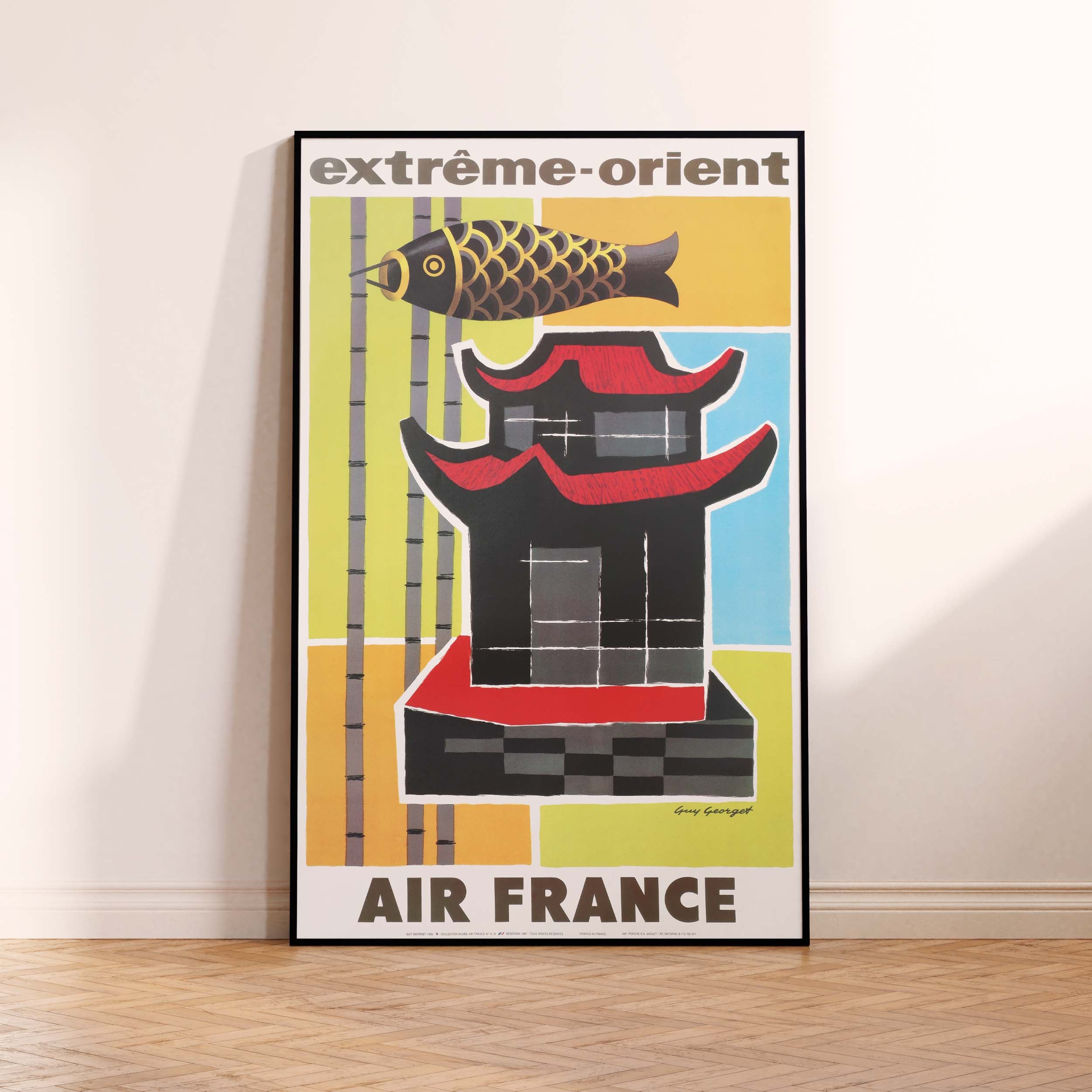 Affiche d'agence Air France - Extrême orient-oneart.fr