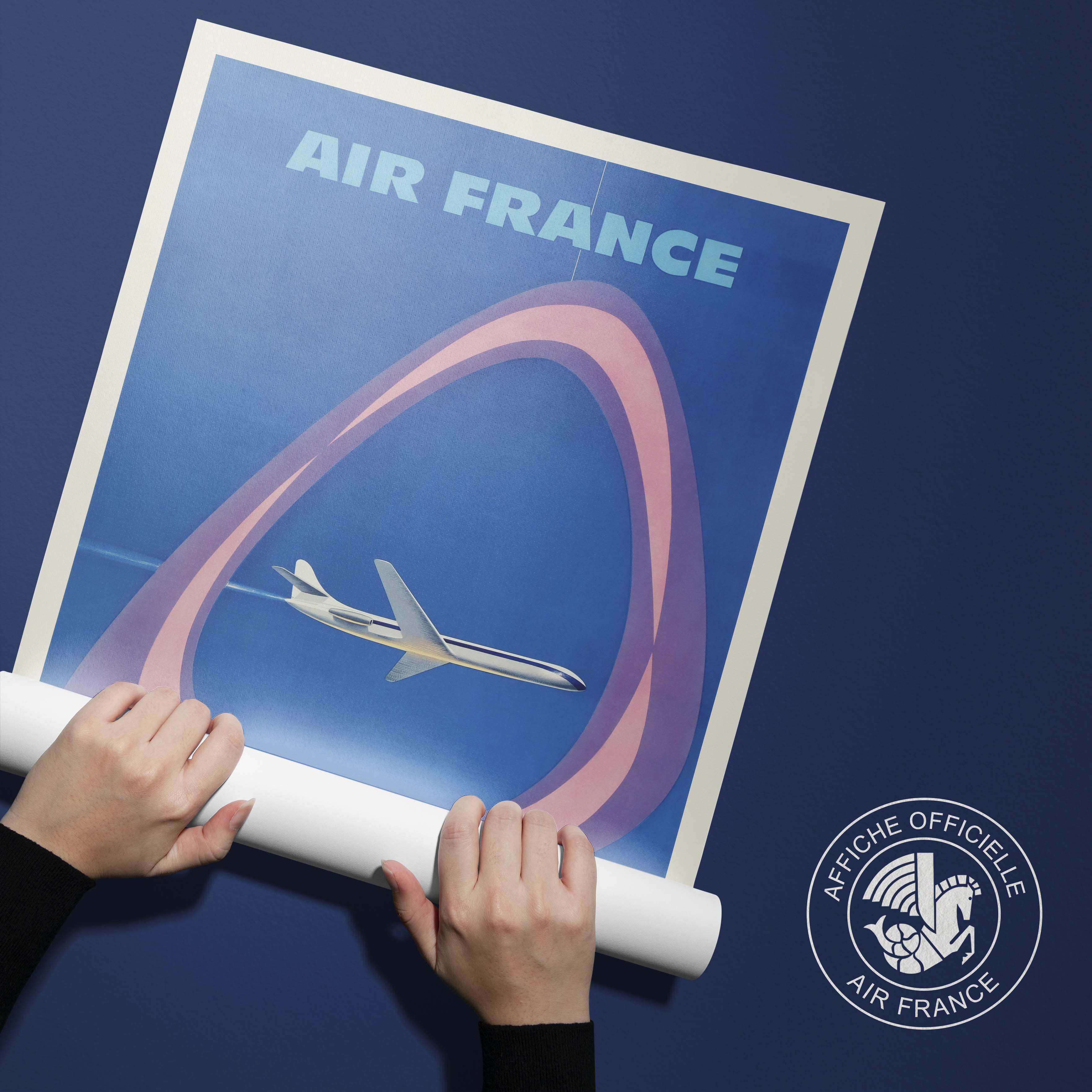 Affiche d'agence Air France - Caravelle-oneart.fr