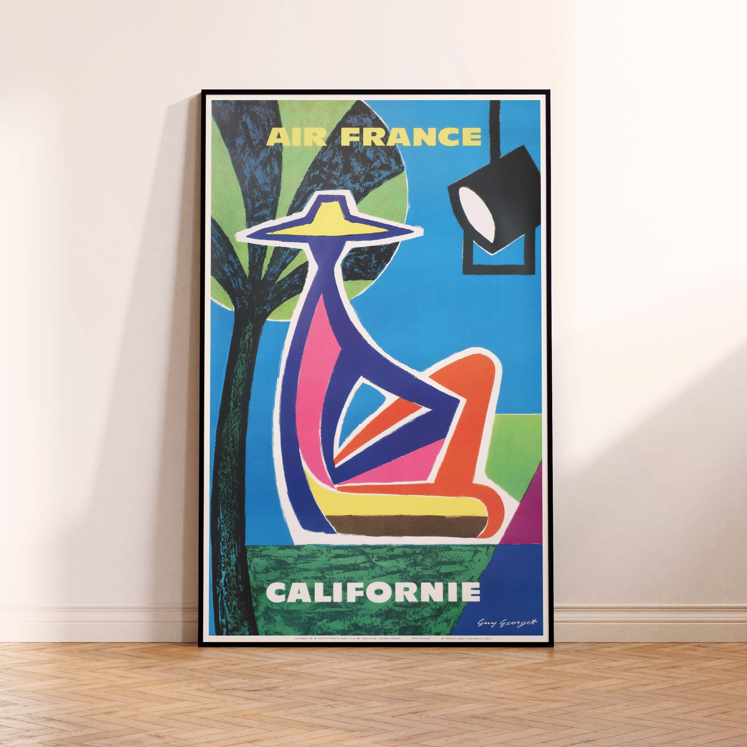 Affiche d'agence Air France - Californie-oneart.fr