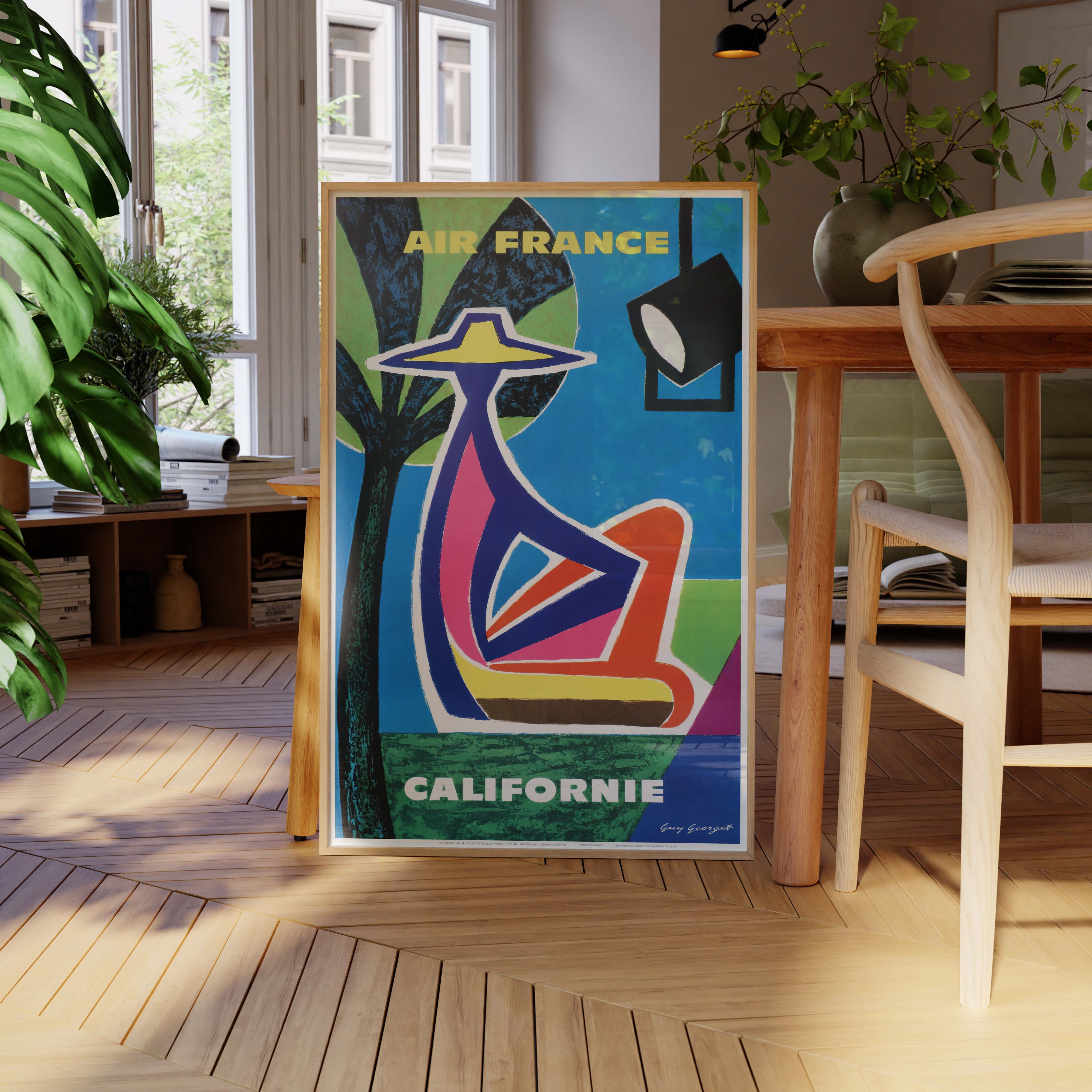 Affiche d'agence Air France - Californie-oneart.fr