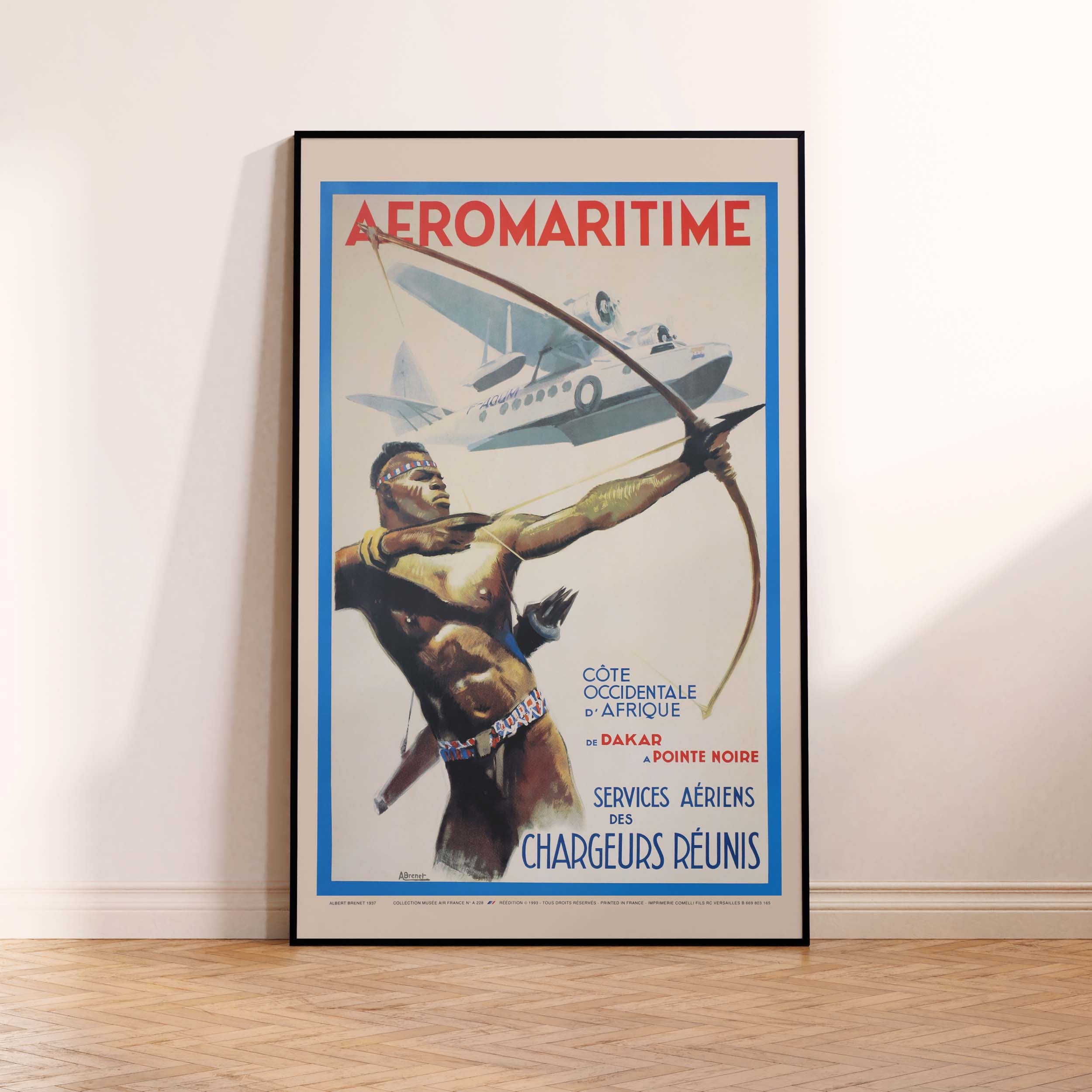 Affiche d'agence Aéromaritime - Côte occidentale d'Afrique-oneart.fr