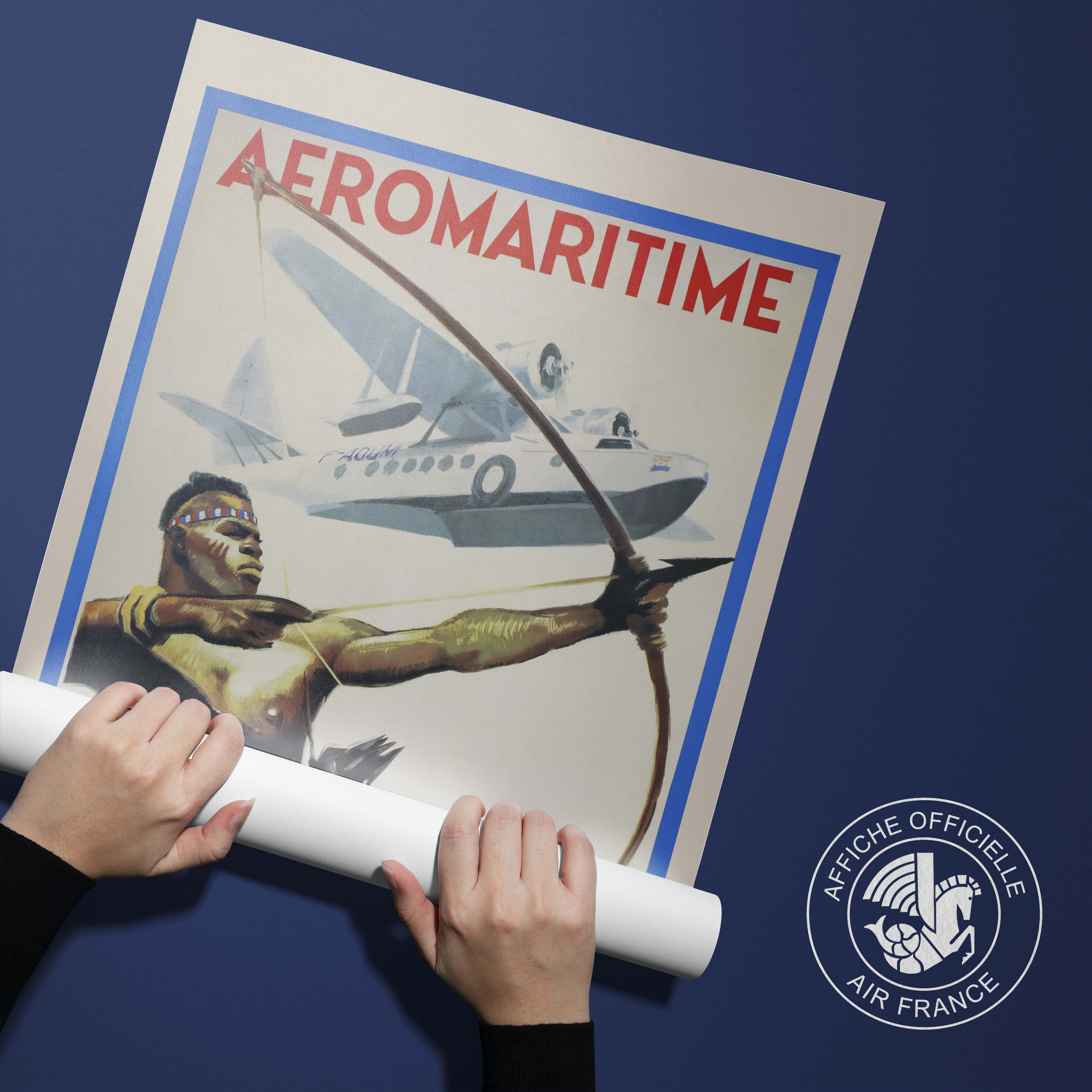 Affiche d'agence Aéromaritime - Côte occidentale d'Afrique-oneart.fr