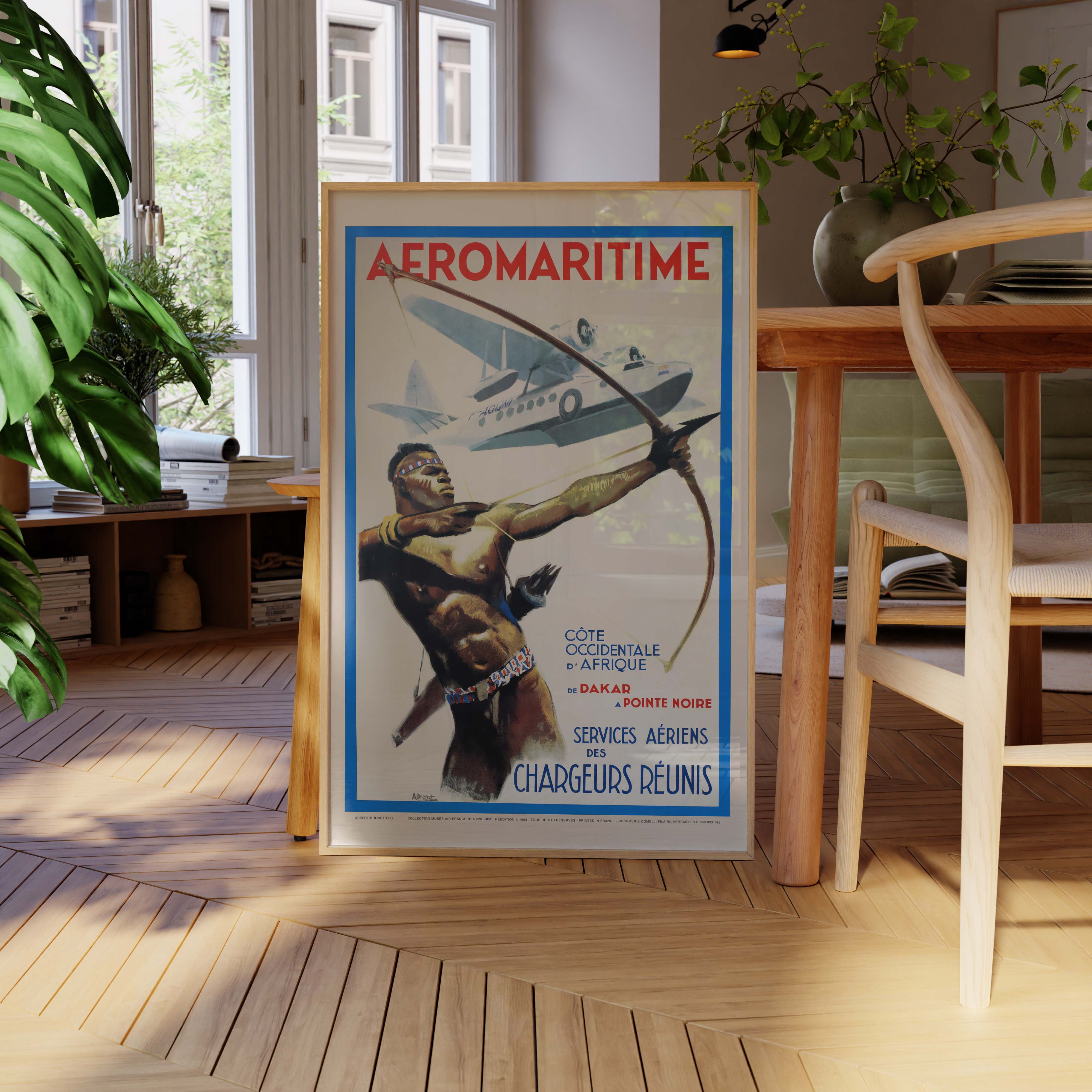 Affiche d'agence Aéromaritime - Côte occidentale d'Afrique-oneart.fr