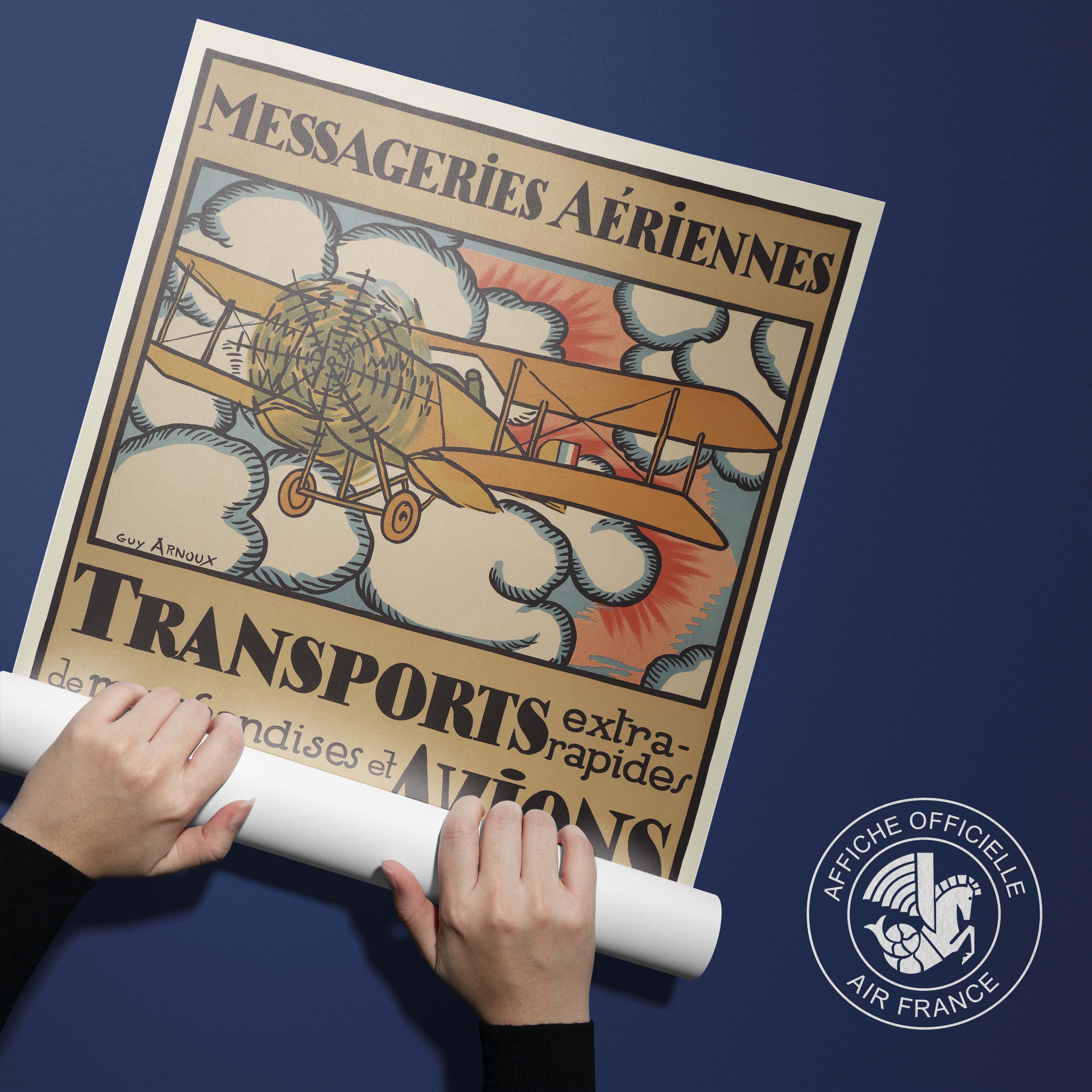 Affiche d'agence Messageries Aériennes-oneart.fr