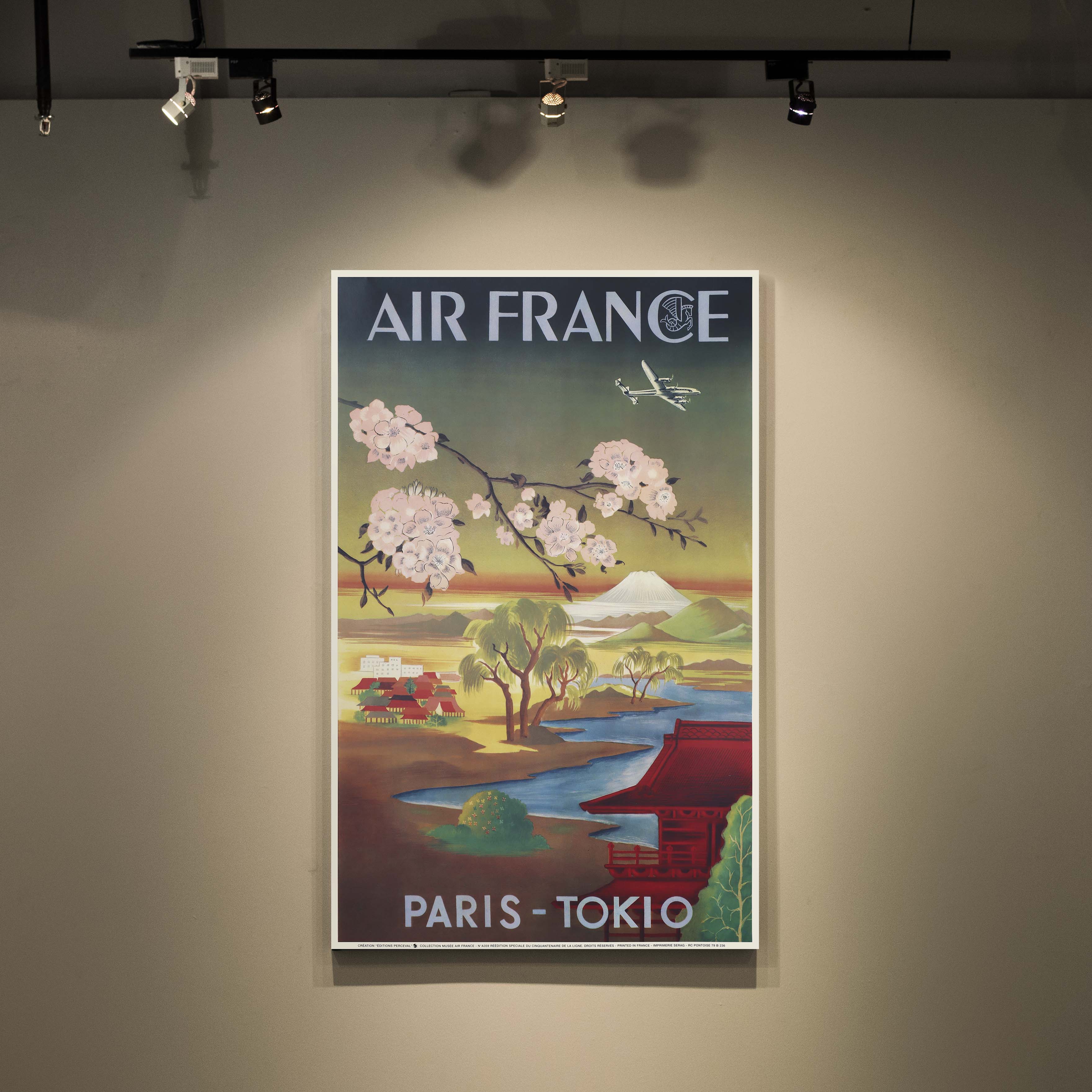 Affiche d'agence Air France - Paris Tokio-oneart.fr