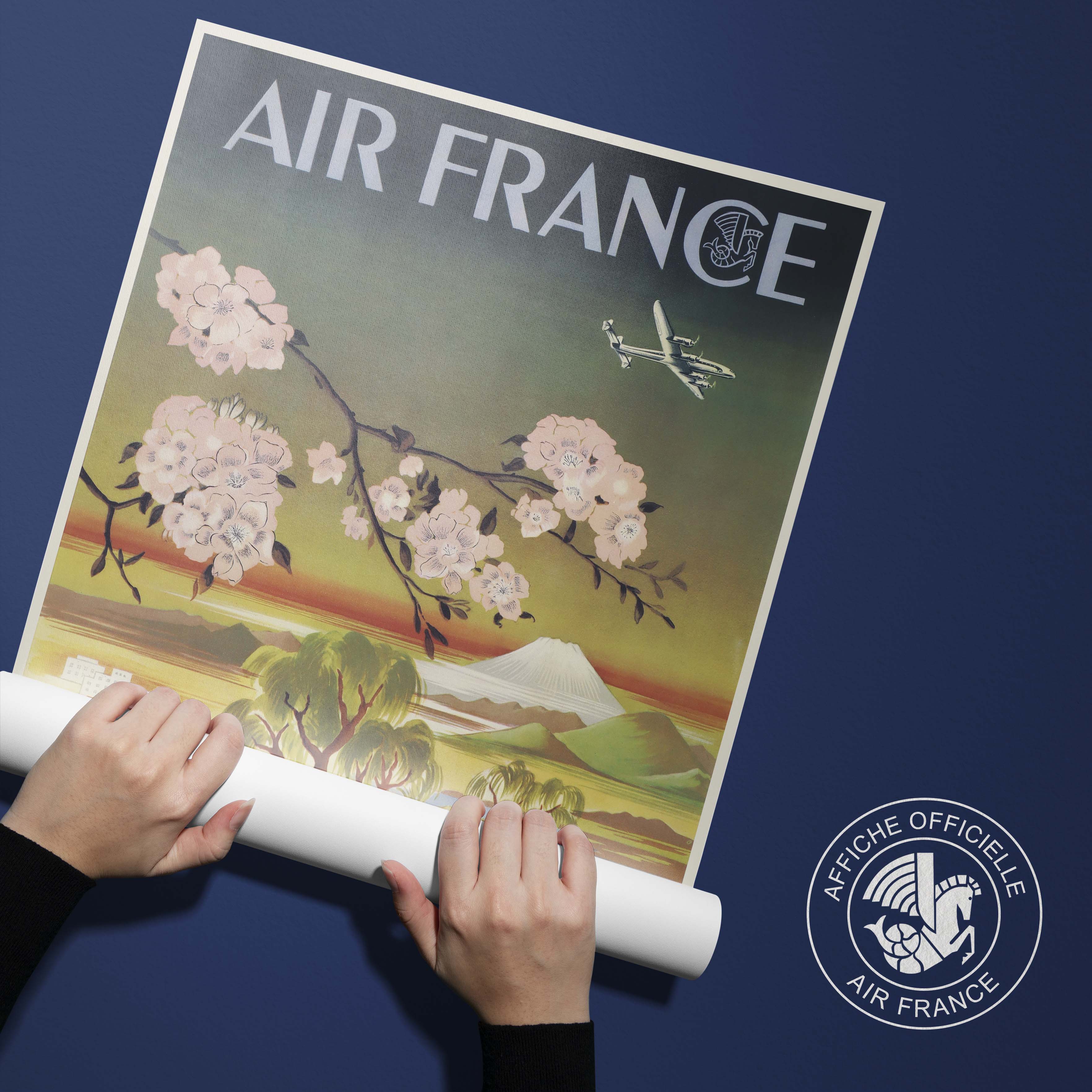 Affiche d'agence Air France - Paris Tokio-oneart.fr