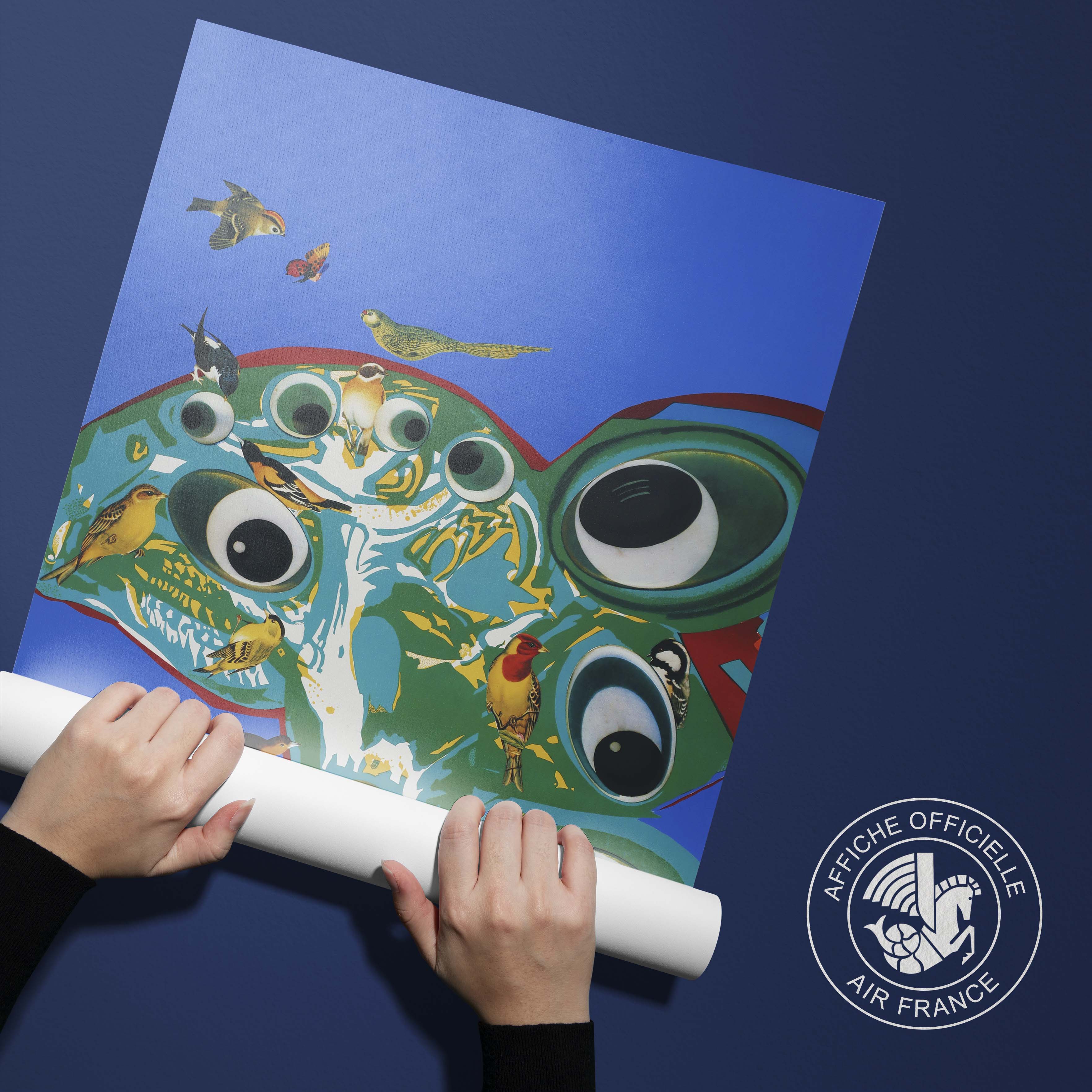 Affiche d'agence Air France - Les iles-oneart.fr