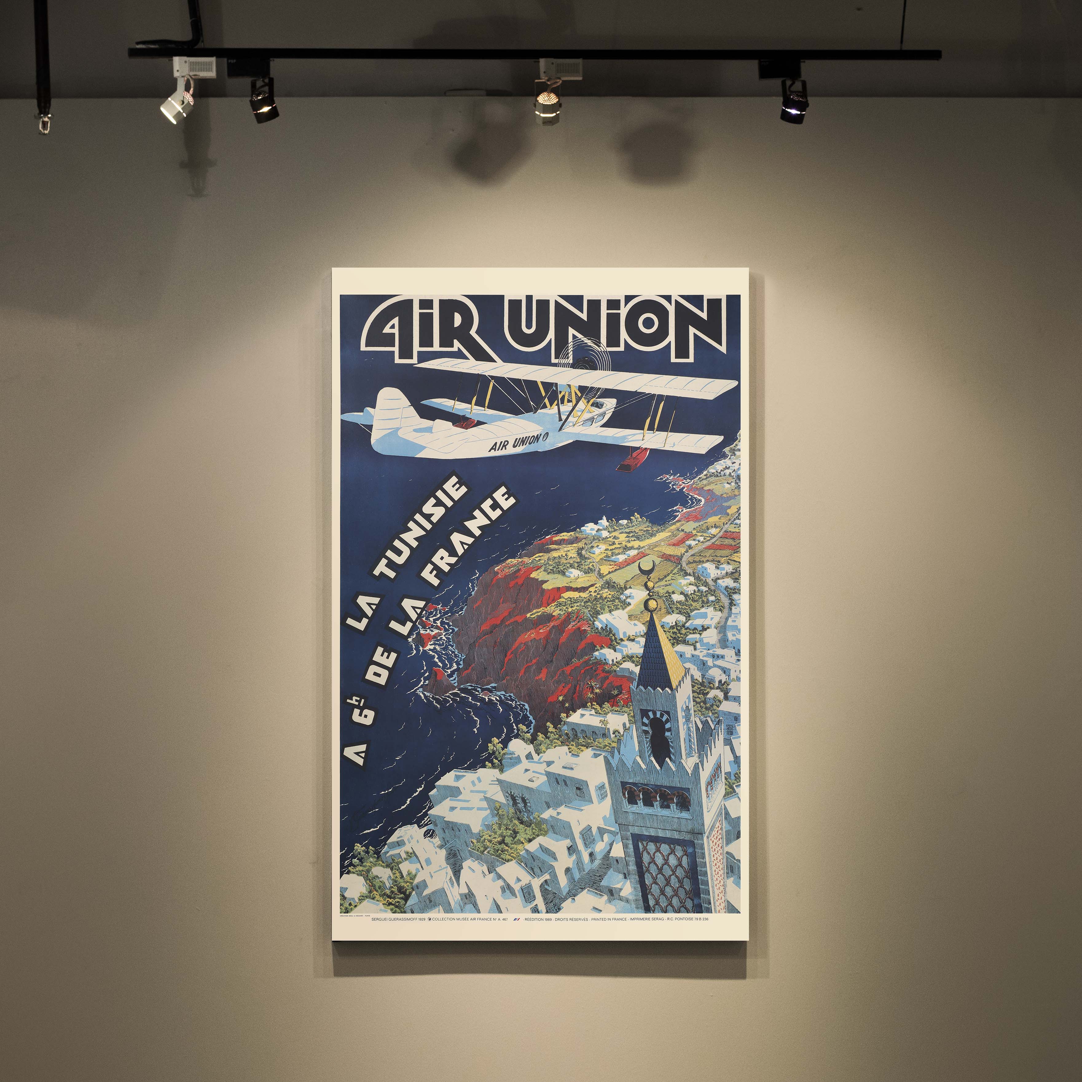 Affiche d'agence Air Union - La Tunisie à 6h de la France-oneart.fr