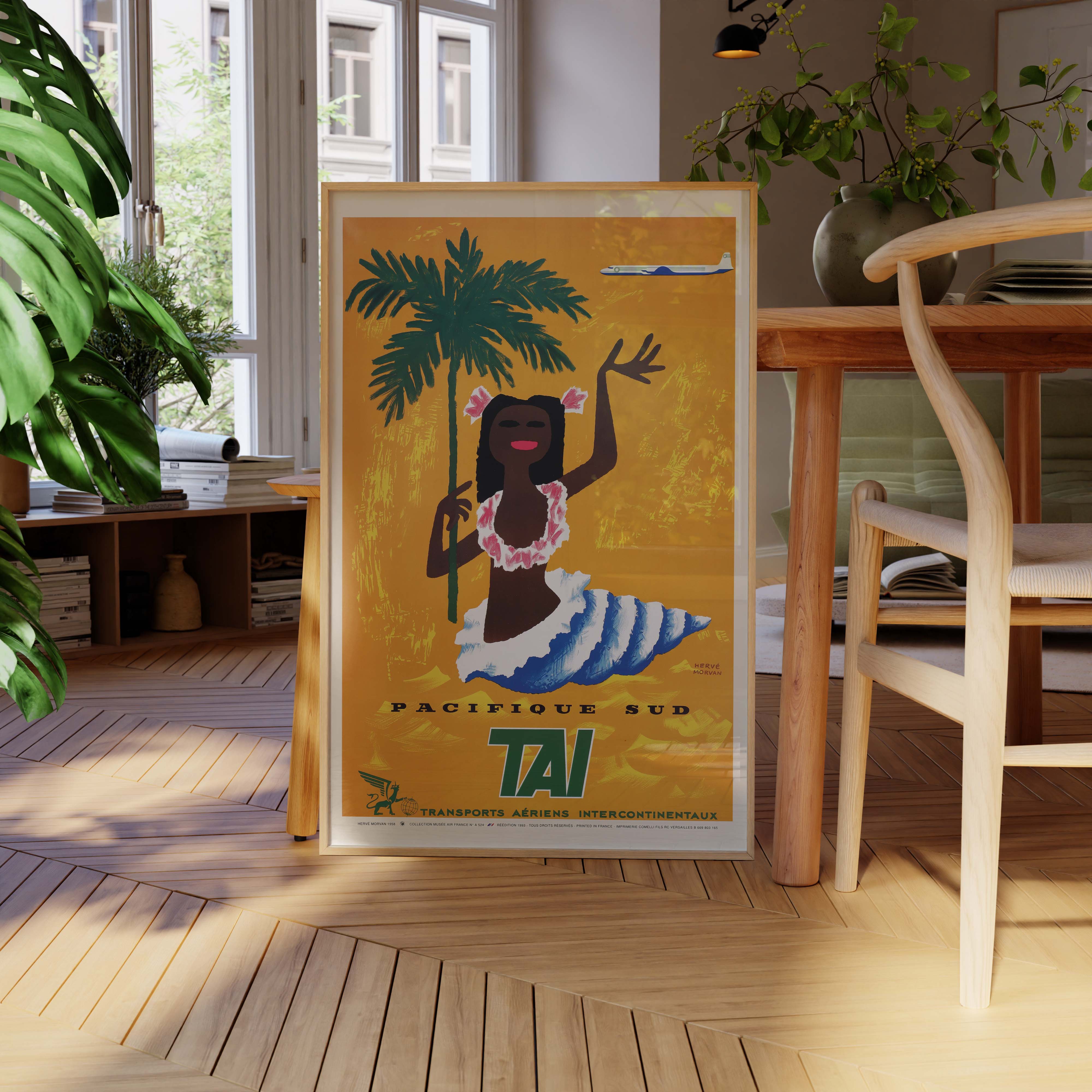 Affiche d'agence TAI - Pacifique Sud-oneart.fr