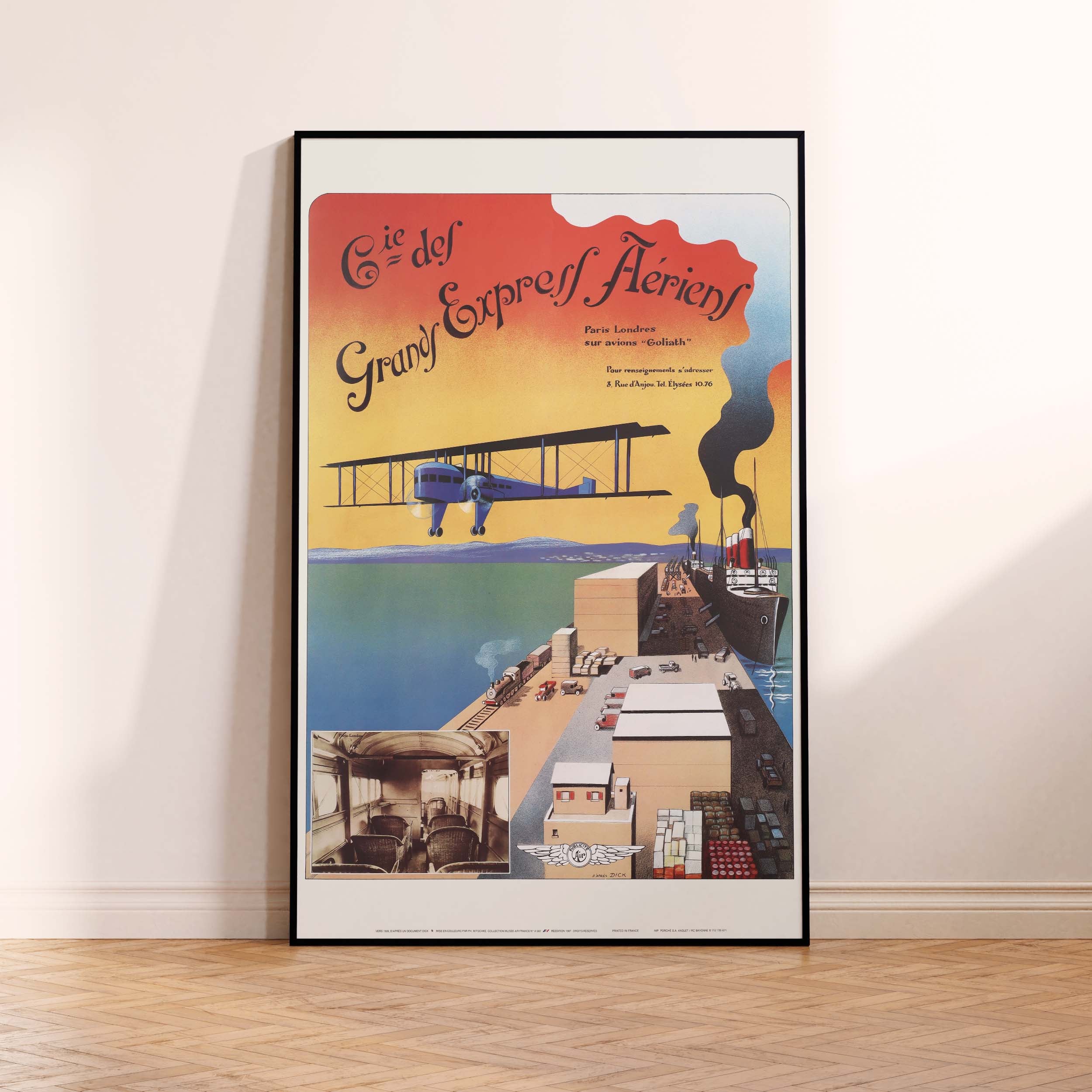 Affiche d'agence Grands Express Aériens-oneart.fr