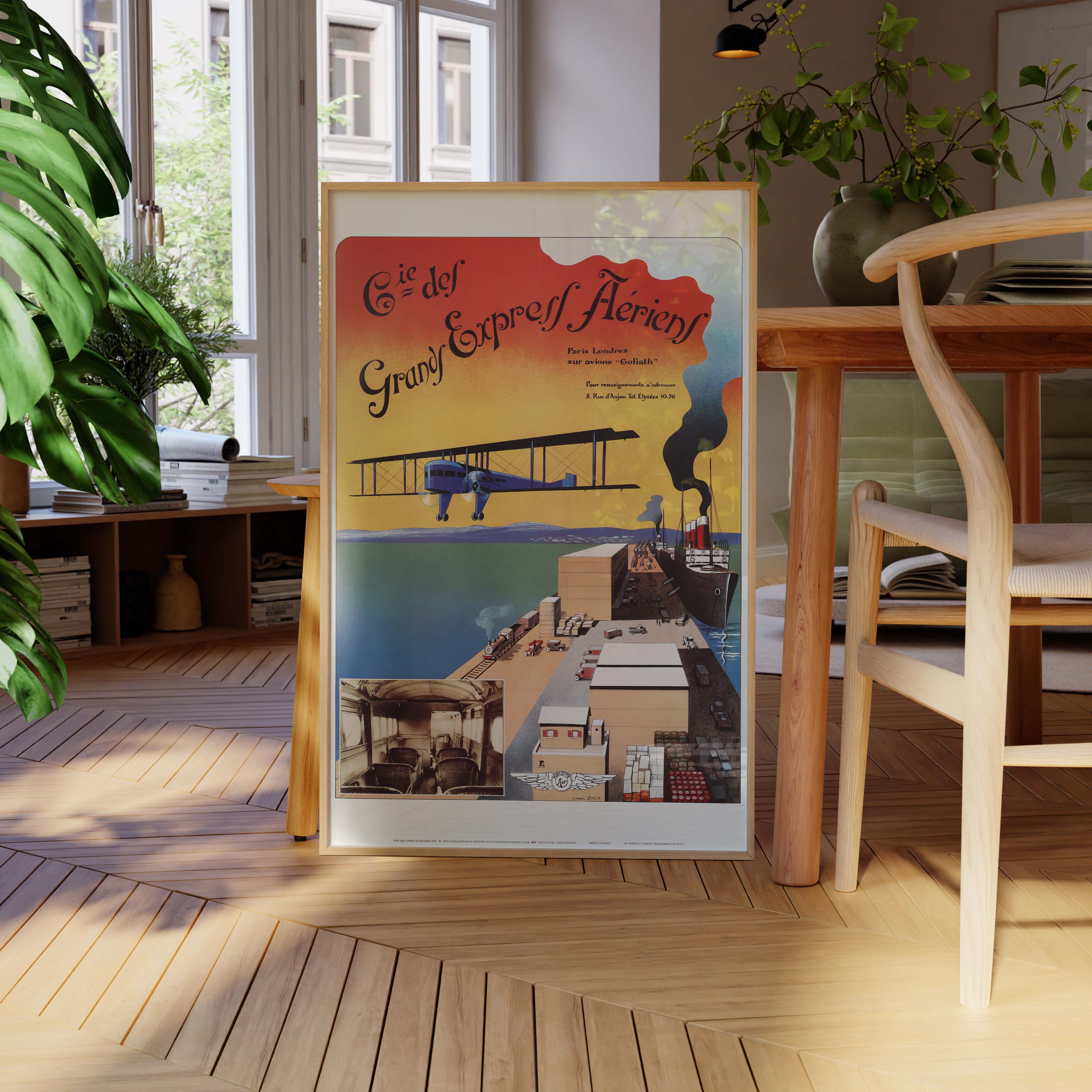 Affiche d'agence Grands Express Aériens-oneart.fr