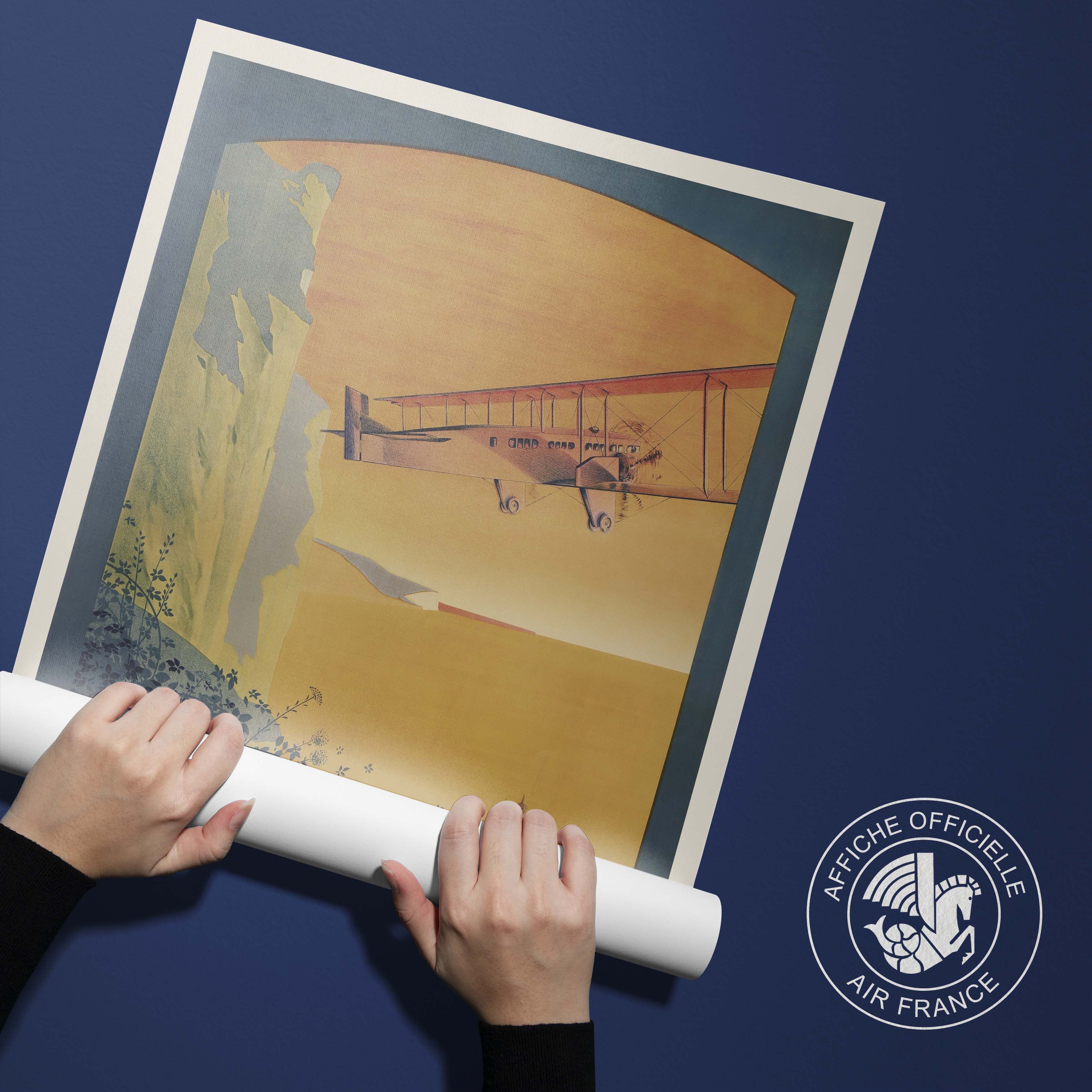 Affiche d'agence Air France - Service Paris-Londres-oneart.fr