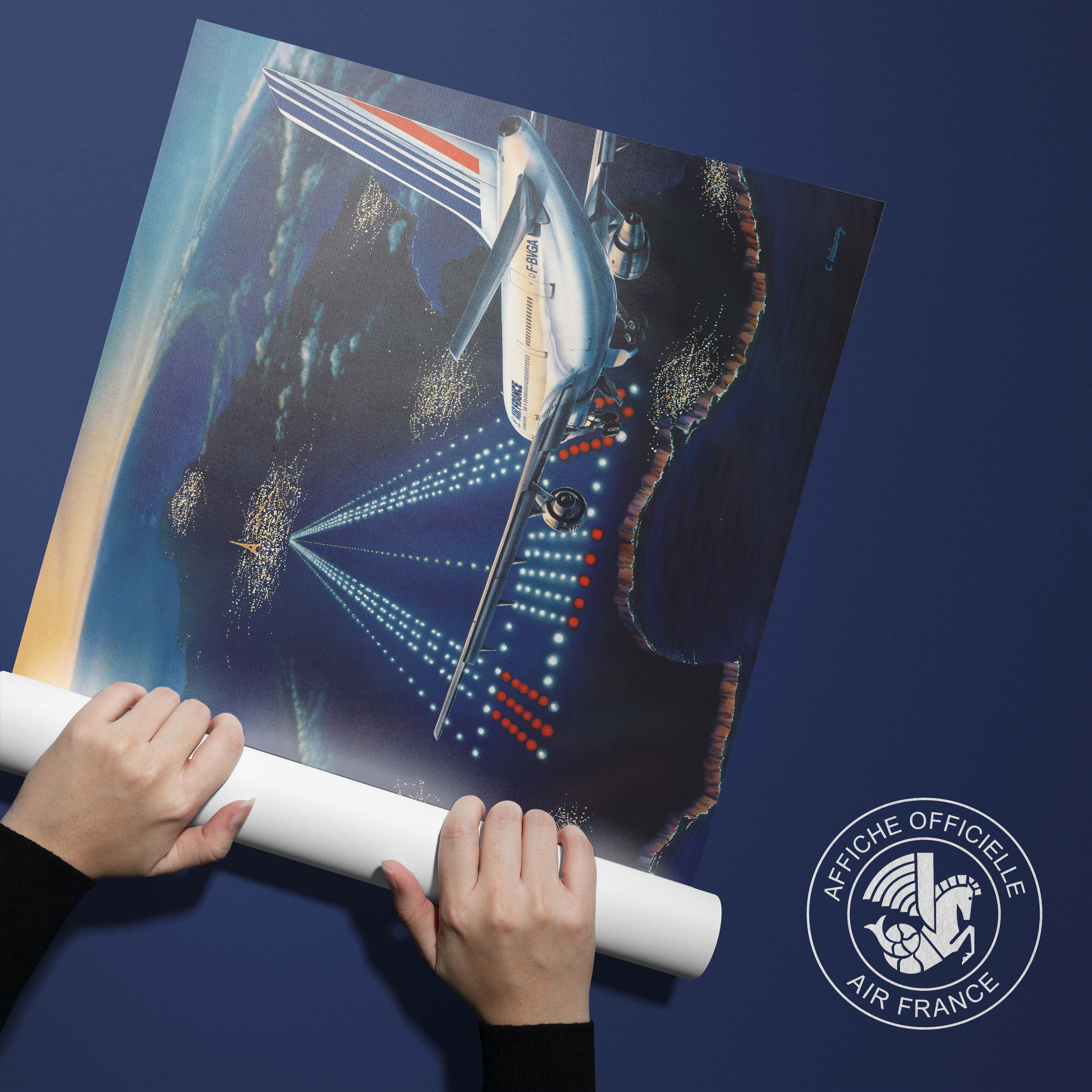 Affiche d'agence Air France - Destination France-oneart.fr