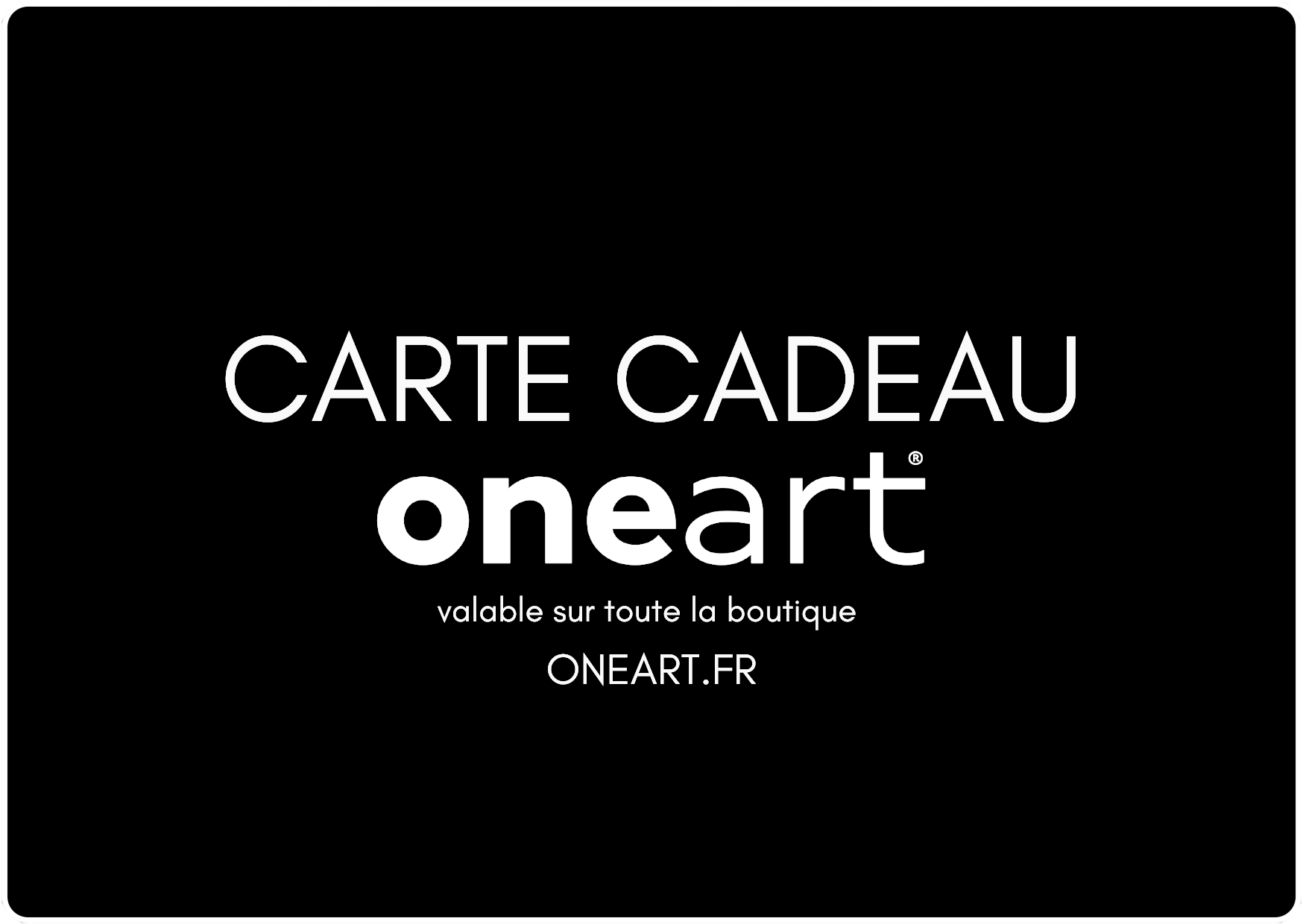 Carte Cadeau Oneart