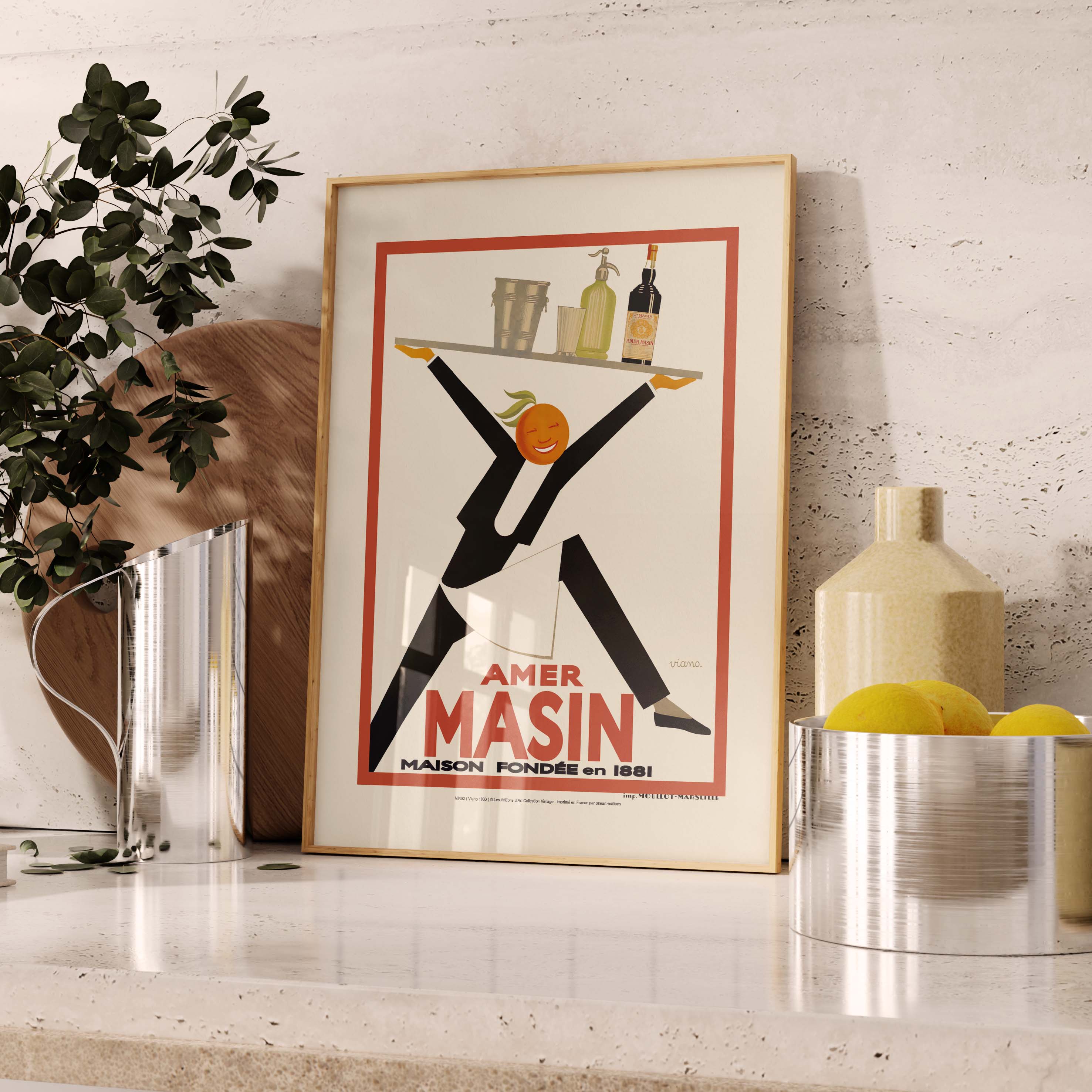 Affiche publicité vintage - Amer Masin-oneart.fr