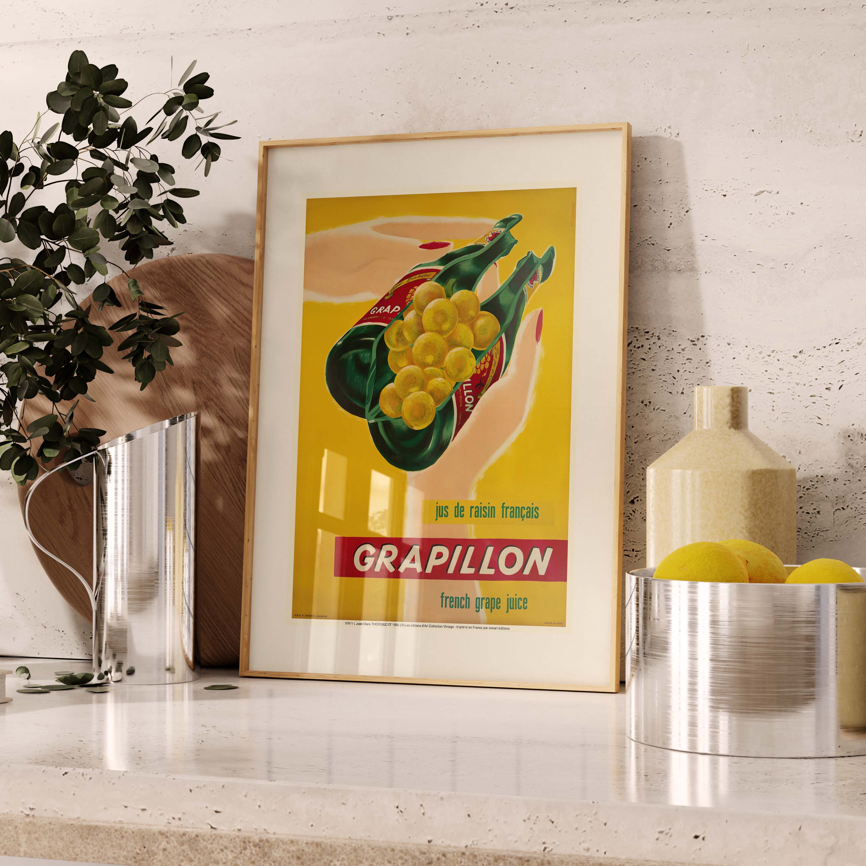 Affiche publicité vintage - Grapillon-oneart.fr