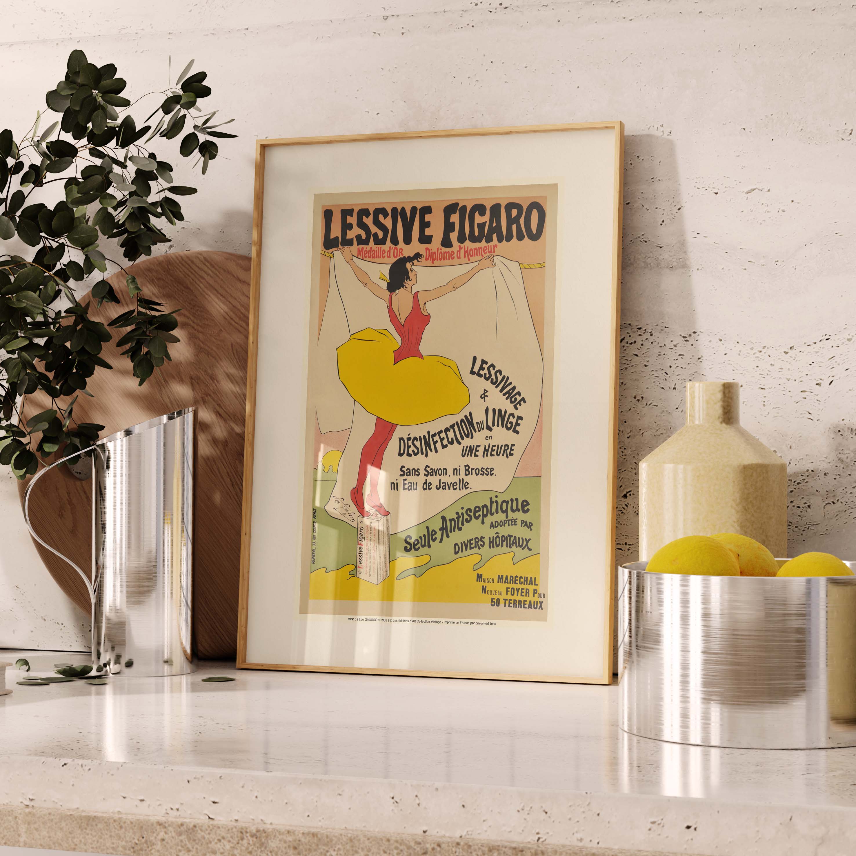 Affiche publicité vintage - Lessive Figaro-oneart.fr
