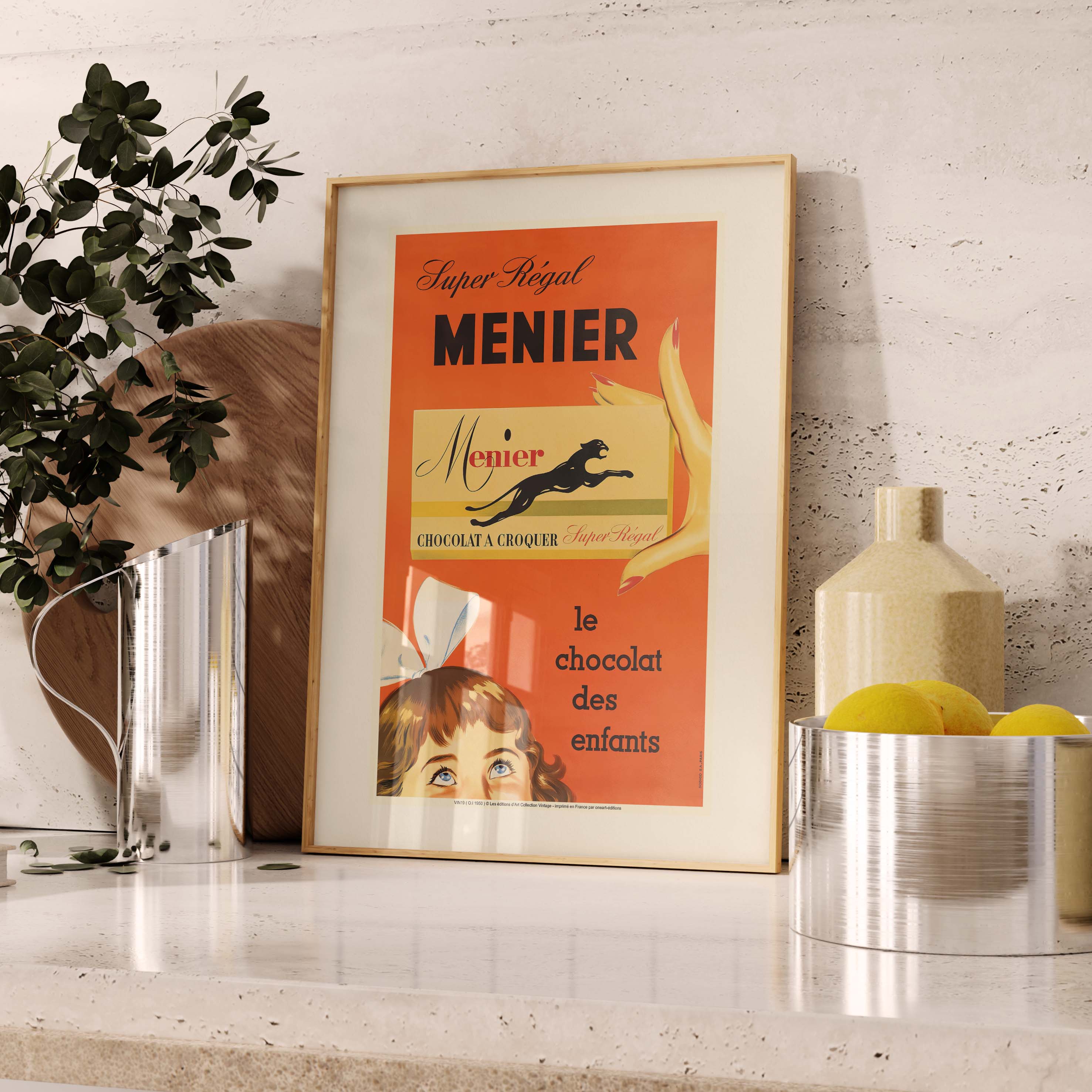 Affiche publicité vintage - Menier-oneart.fr