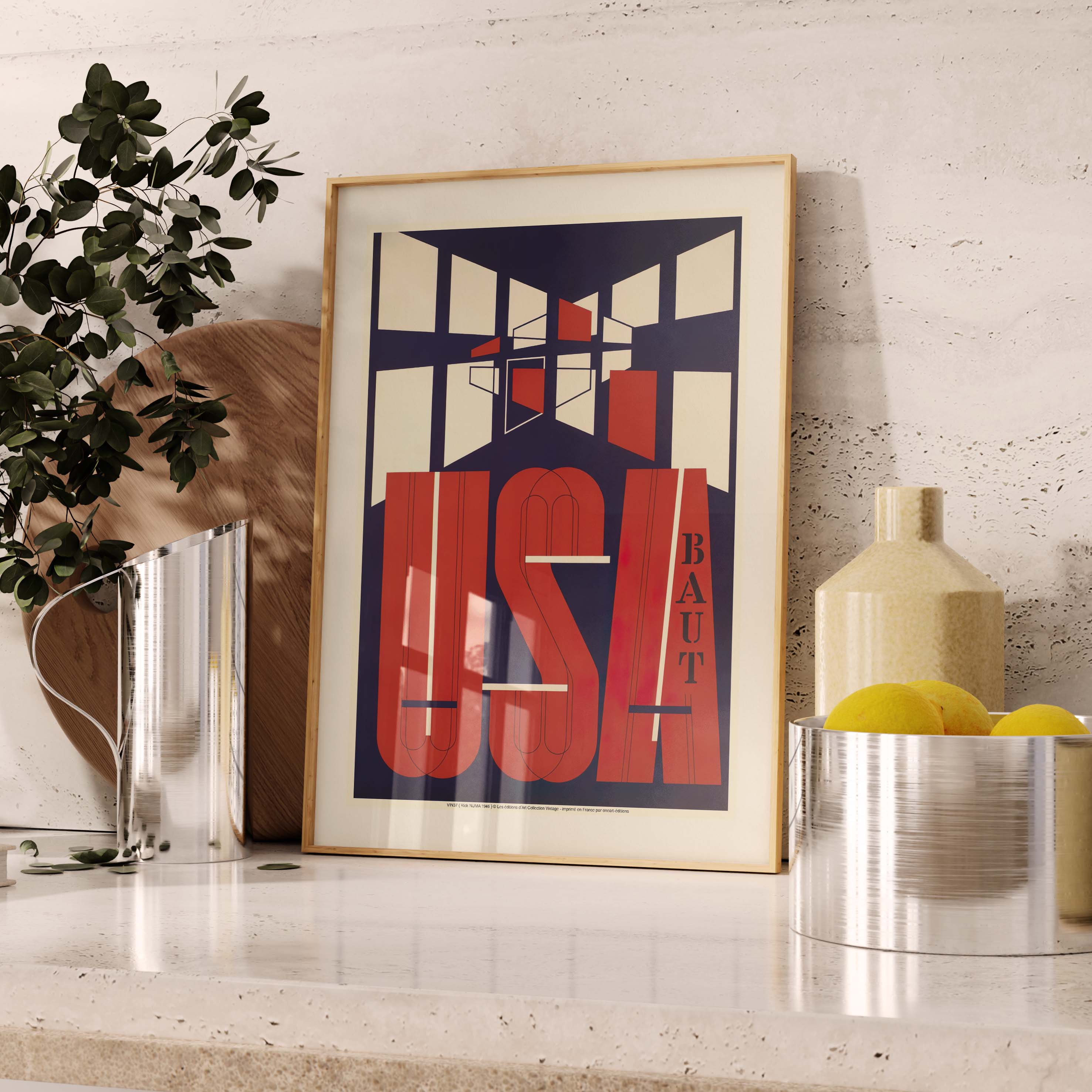 Affiche publicité vintage - USA-oneart.fr