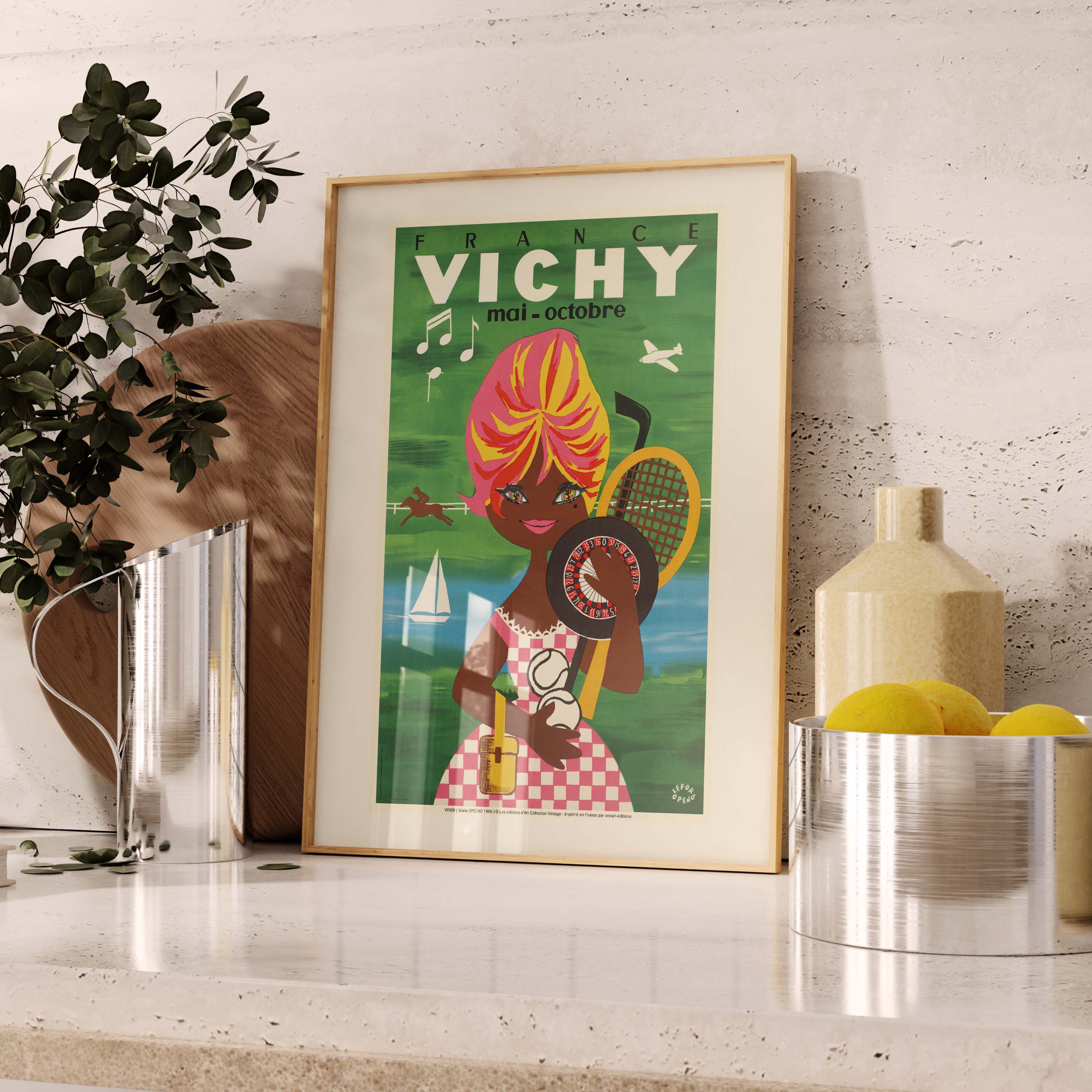 Affiche publicité vintage - Vichy-oneart.fr