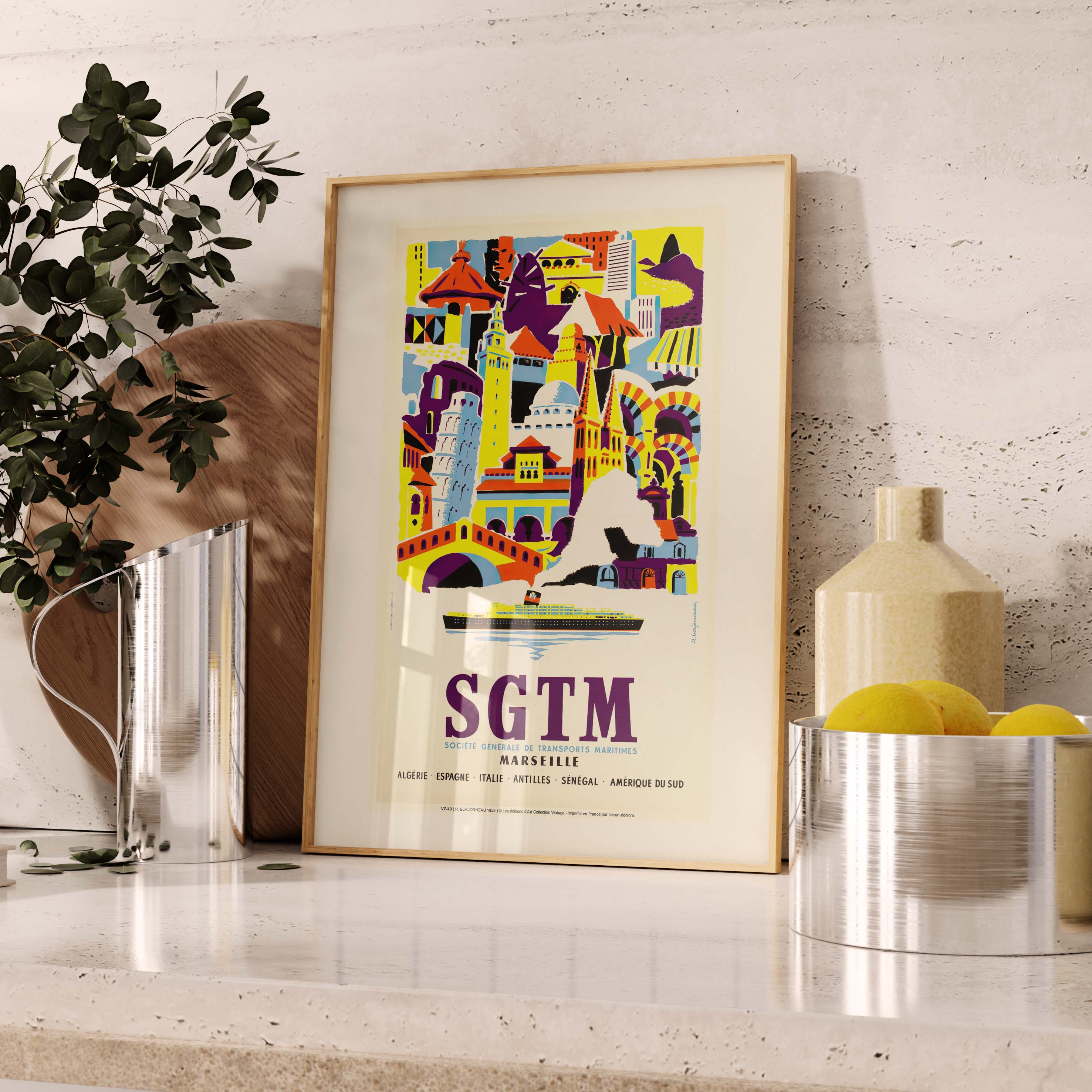Affiche publicité vintage - SGTM-oneart.fr